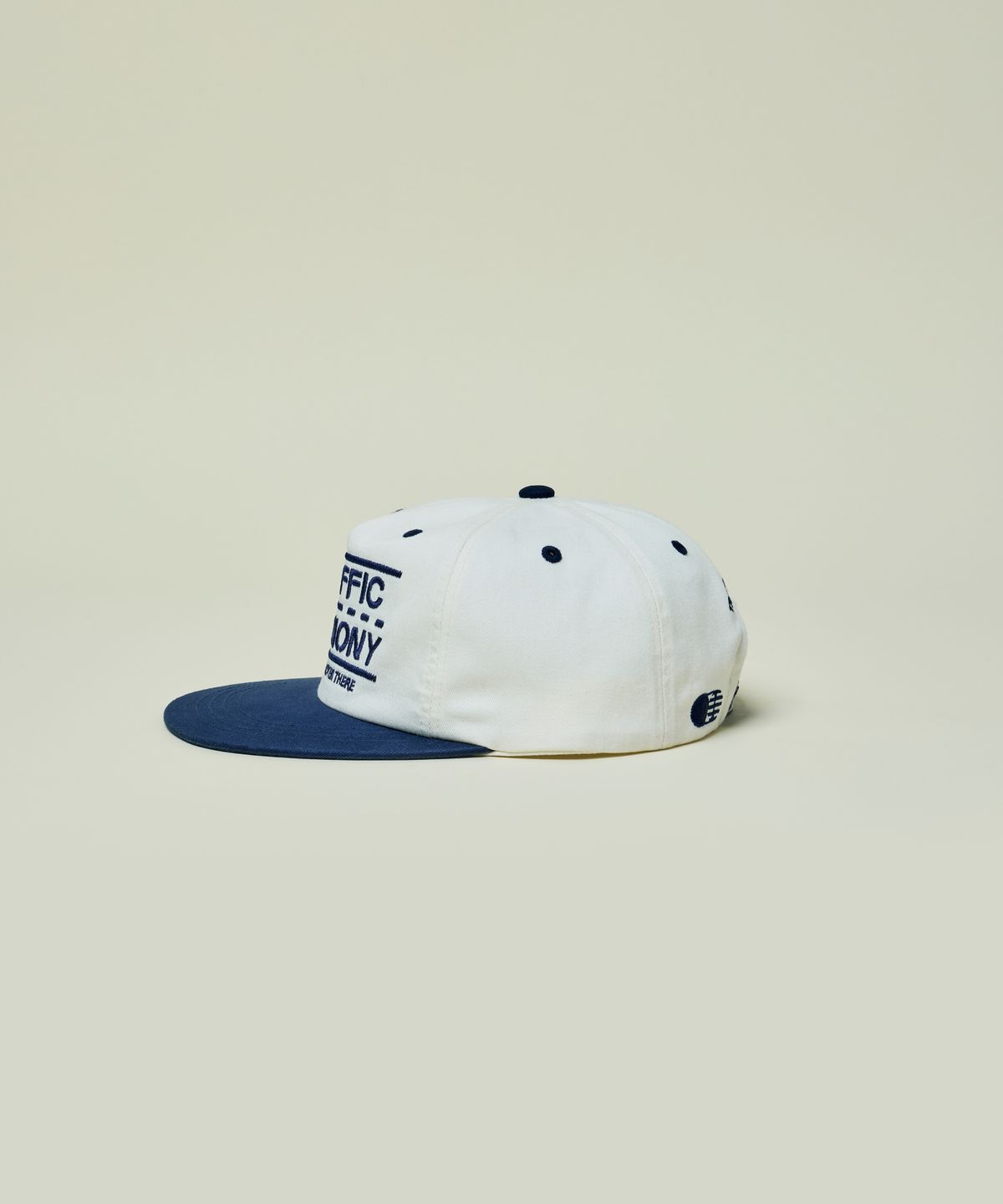 트래픽하모니(TRAFFIC HARMONY) TRAFFIC LANE LOGO TRUCKER HAT_NAVY