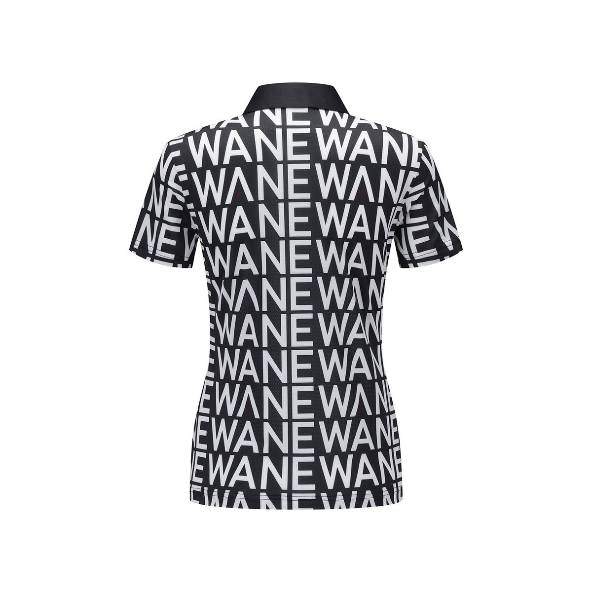 어뉴골프(ANEW GOLF) WOMEN SM LOGO PATTERN SHORT T-SHIRT_BK