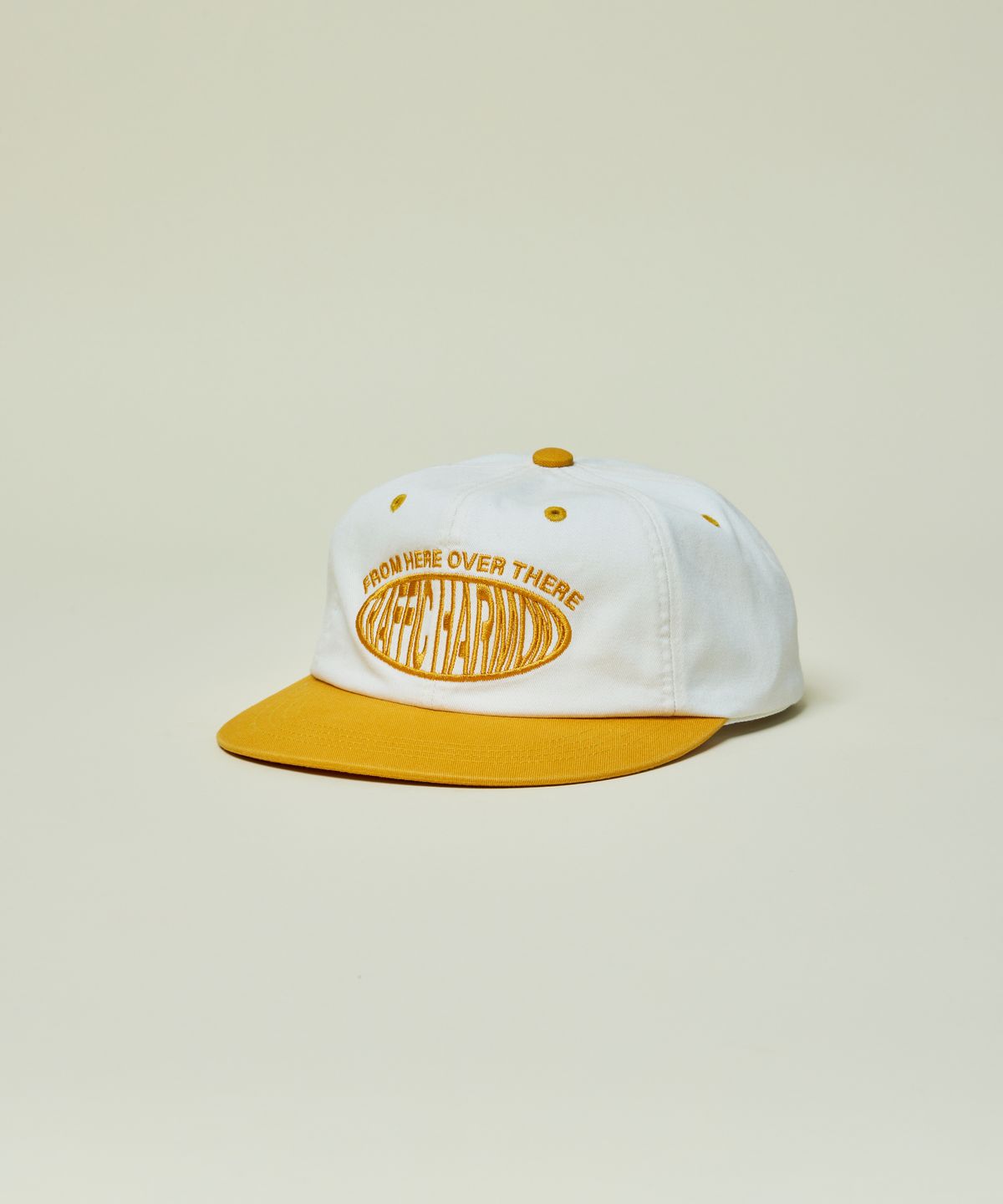 트래픽하모니(TRAFFIC HARMONY) ROUND LOGO TRUCKER HAT_YELLOW