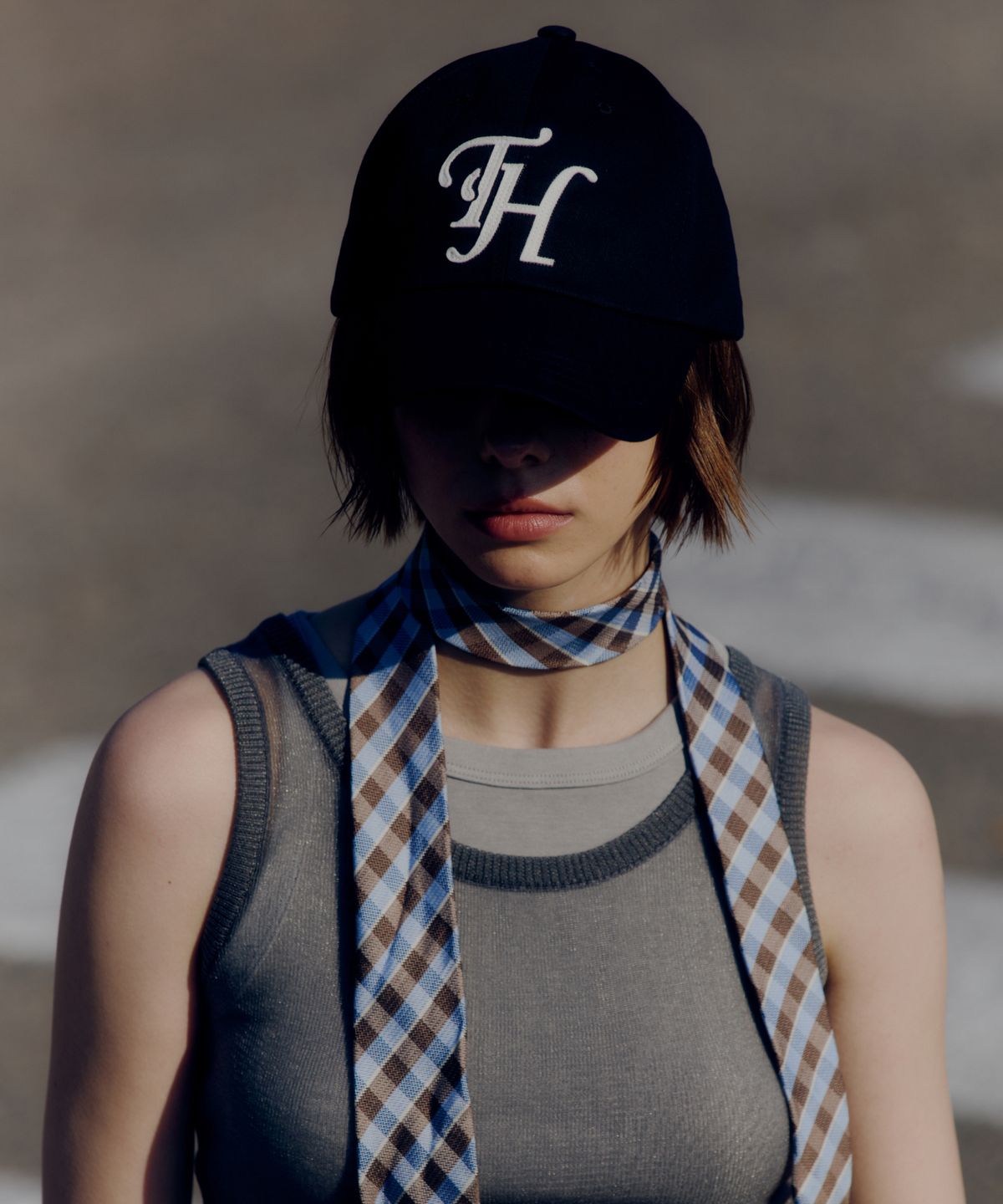 트래픽하모니(TRAFFIC HARMONY) DEEP SHAPE APPLIQUE LOGO BALLCAP_BLACK