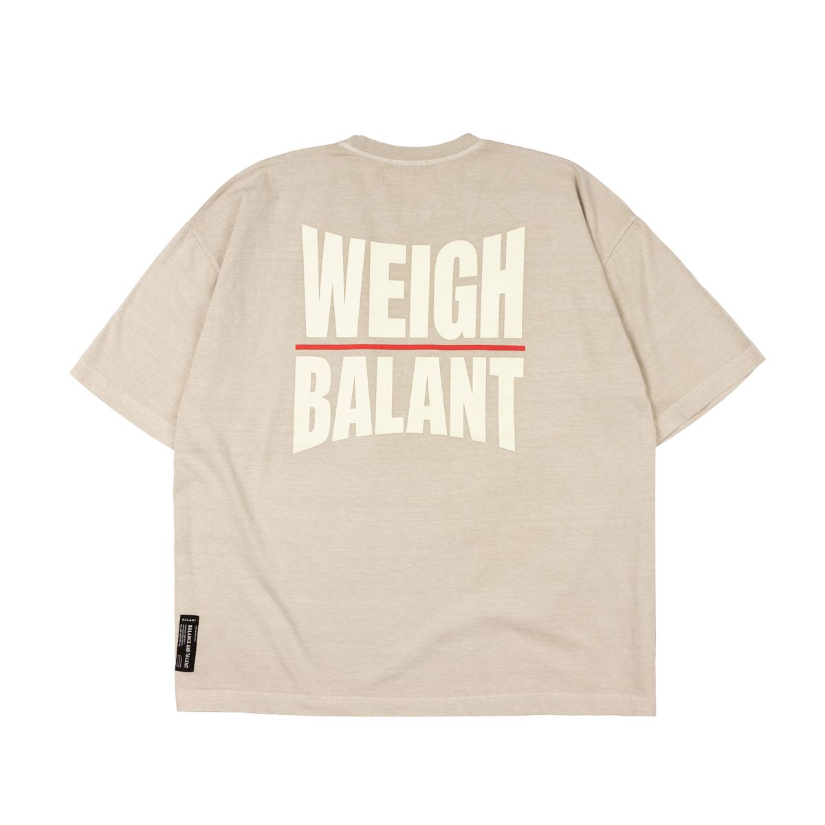 발란트(BALANT) 피그먼트 웨잇인온 이슈 티셔츠 - 베이지