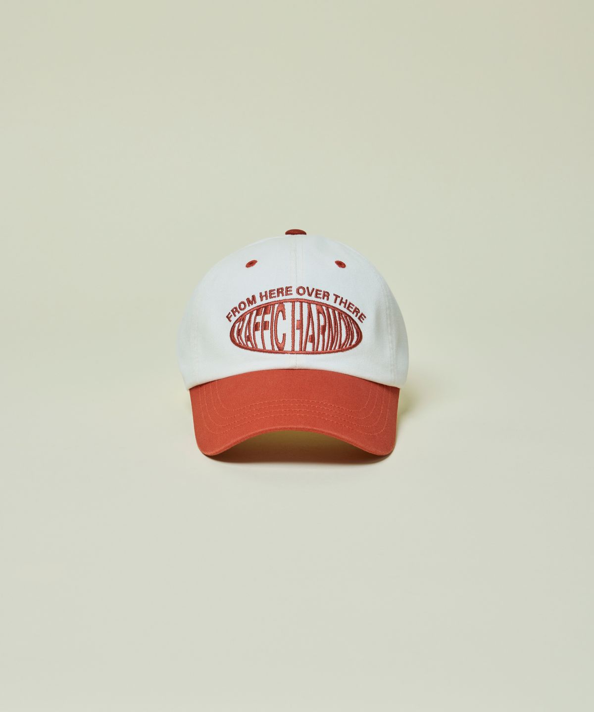 트래픽하모니(TRAFFIC HARMONY) DEEP SHAPE ROUND LOGO BALLCAP_ORANGE