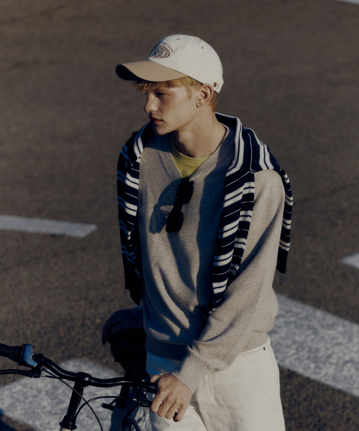 트래픽하모니(TRAFFIC HARMONY) DEEP SHAPE ROUND LOGO BALLCAP_BEIGE