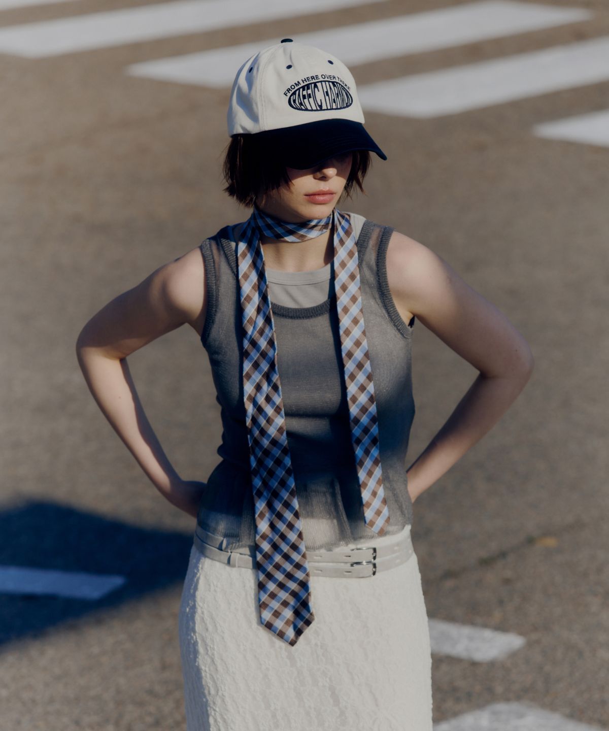 트래픽하모니(TRAFFIC HARMONY) DEEP SHAPE ROUND LOGO BALLCAP_NAVY