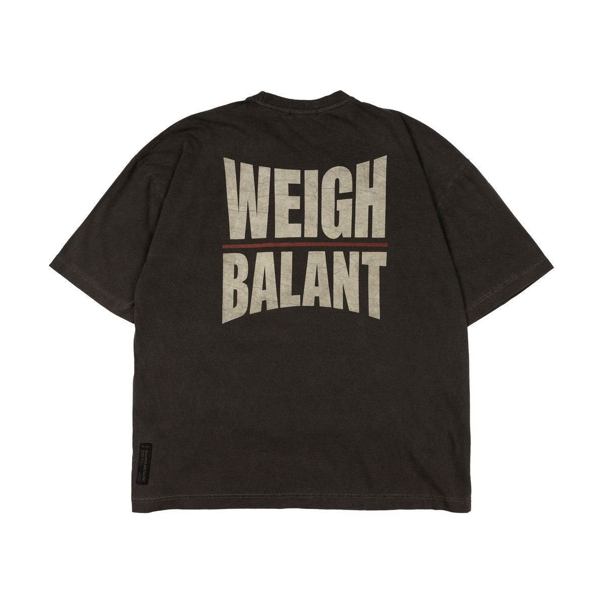 발란트(BALANT) 피그먼트 웨잇인온 이슈 티셔츠 - 다크그레이