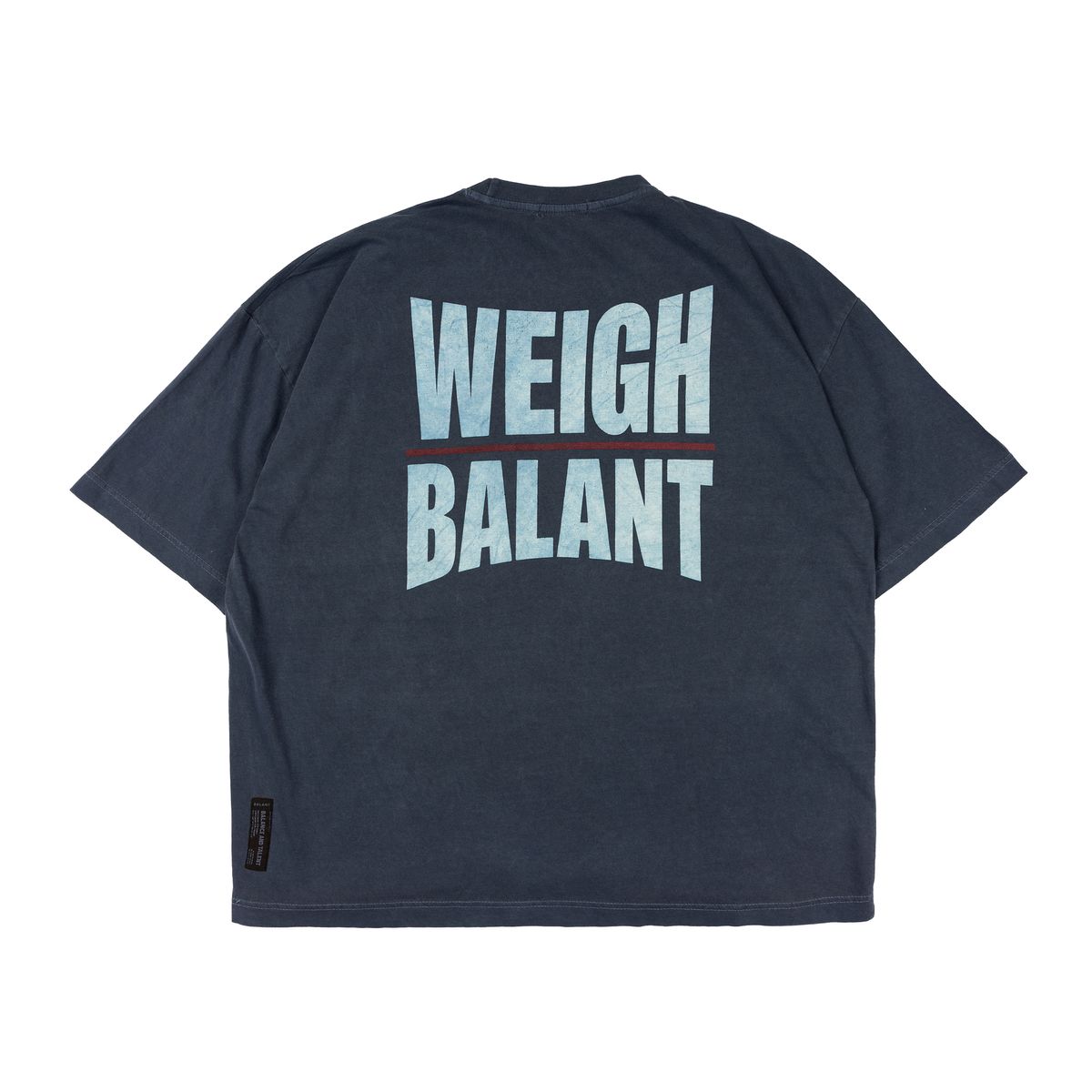 발란트(BALANT) 피그먼트 웨잇인온 이슈 티셔츠 - 네이비