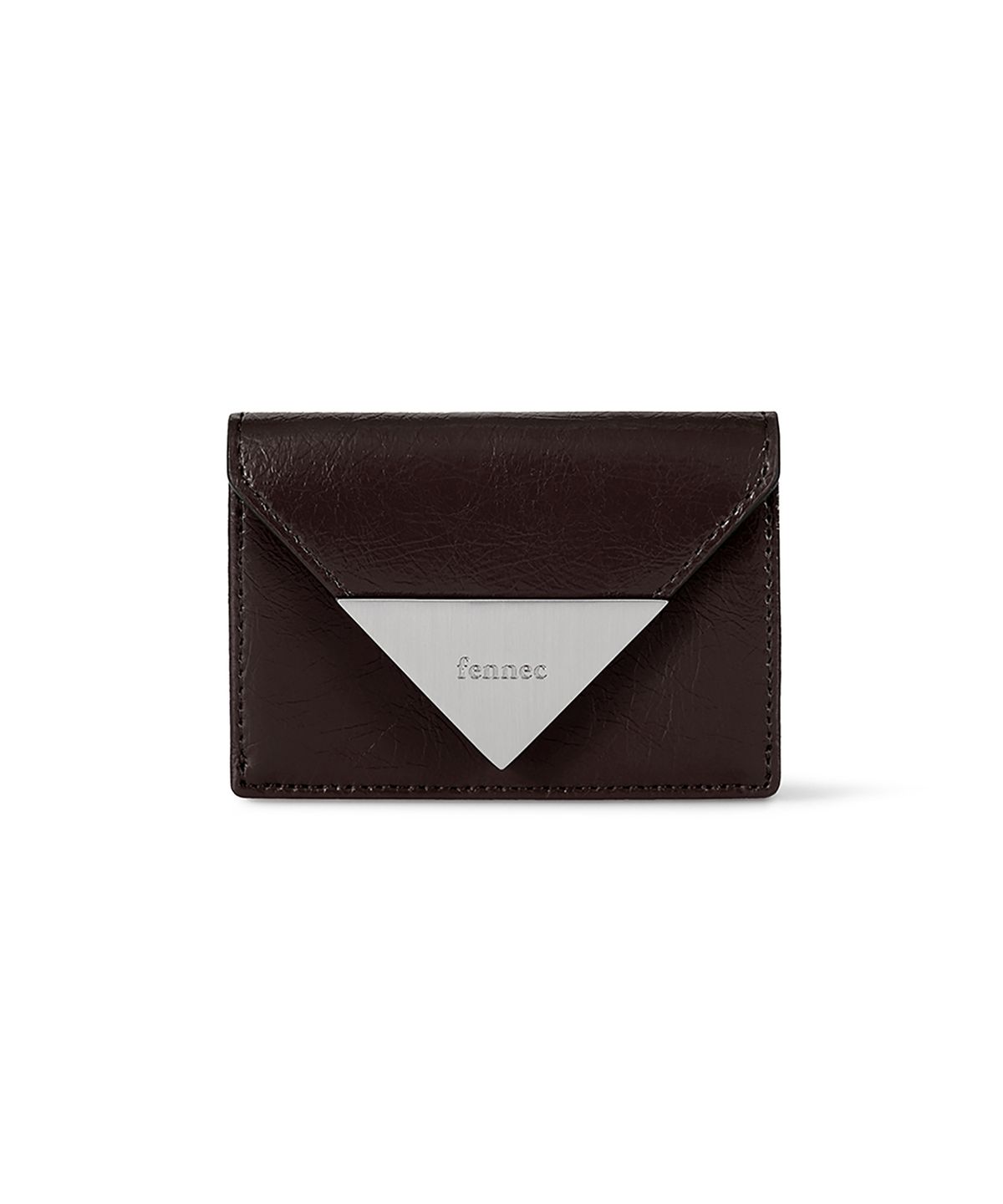 페넥(FENNEC) CRINKLE TRIANGLE TRIPLE WALLET - ESPRESSO