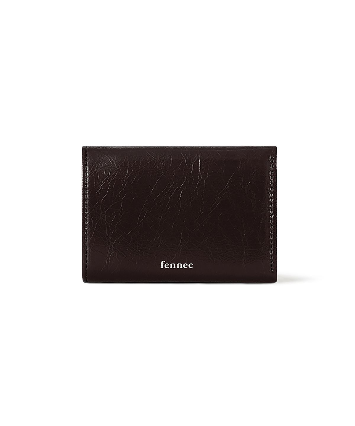 페넥(FENNEC) CRINKLE TRIANGLE TRIPLE WALLET - ESPRESSO