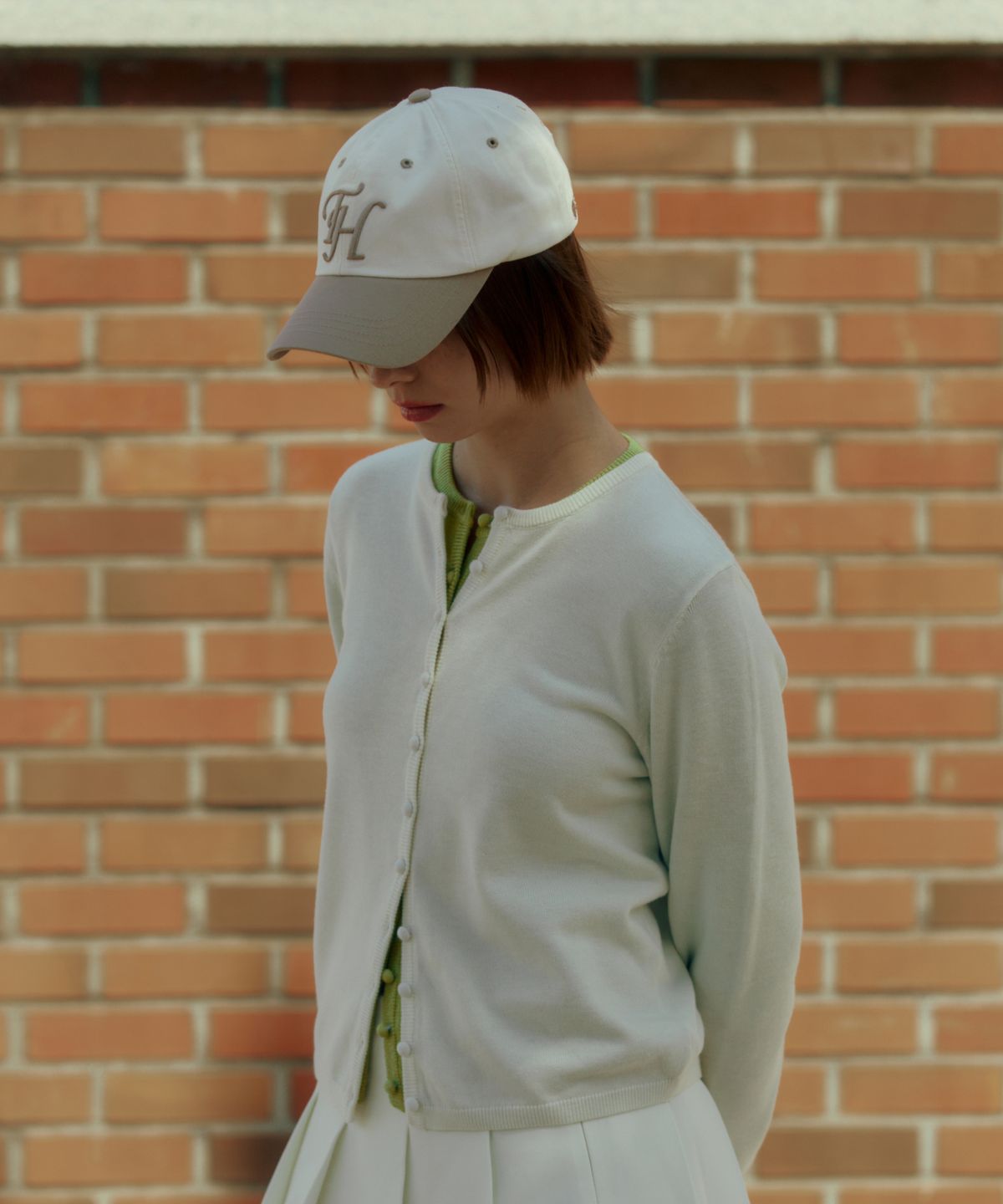 트래픽하모니(TRAFFIC HARMONY) BASIC SHAPE TH LOGO BALLCAP_BEIGE