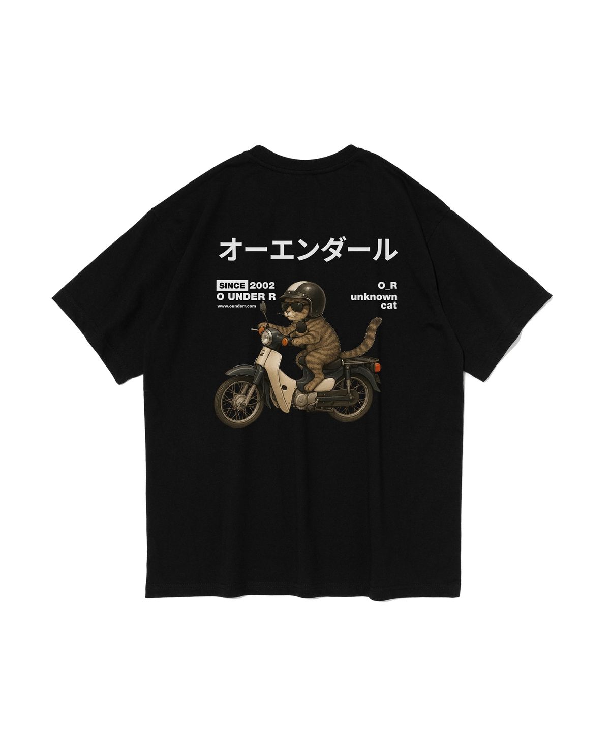 오언더알(OUNDERR) [2pack] RIDING BIKE CAT 오버핏 반팔 티셔츠 6 Colors