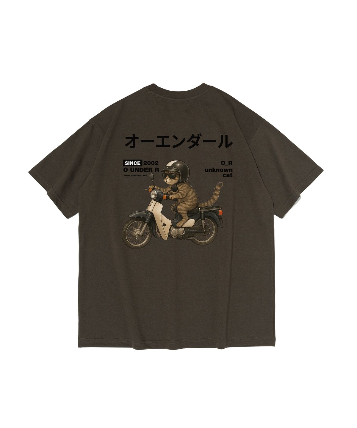 오언더알(OUNDERR) [2pack] RIDING BIKE CAT 오버핏 반팔 티셔츠 6 Colors
