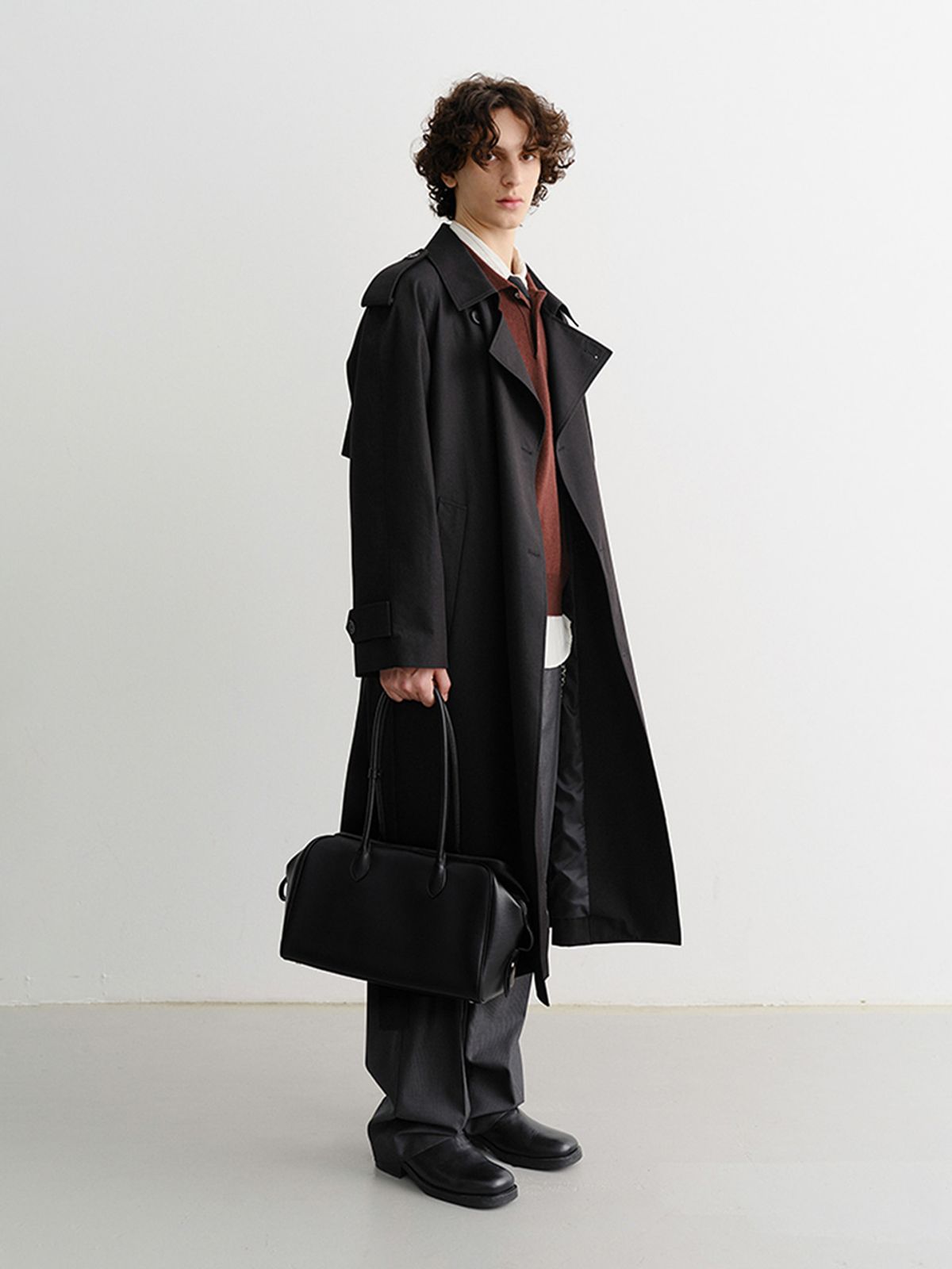 던스트 포 맨(DUNST FOR MEN) SOFT FRAME SHOULDER BAG_UDBA5F209_BLACK