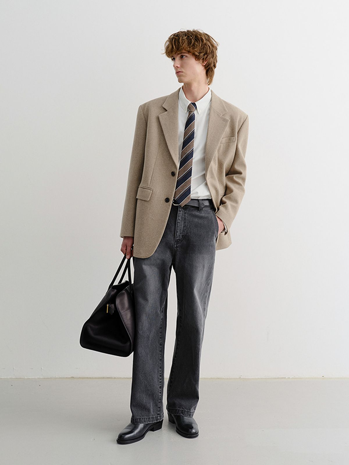 던스트 포 맨(DUNST FOR MEN) STRAIGHT SLACK JEANS_UDPA6A315_GREY