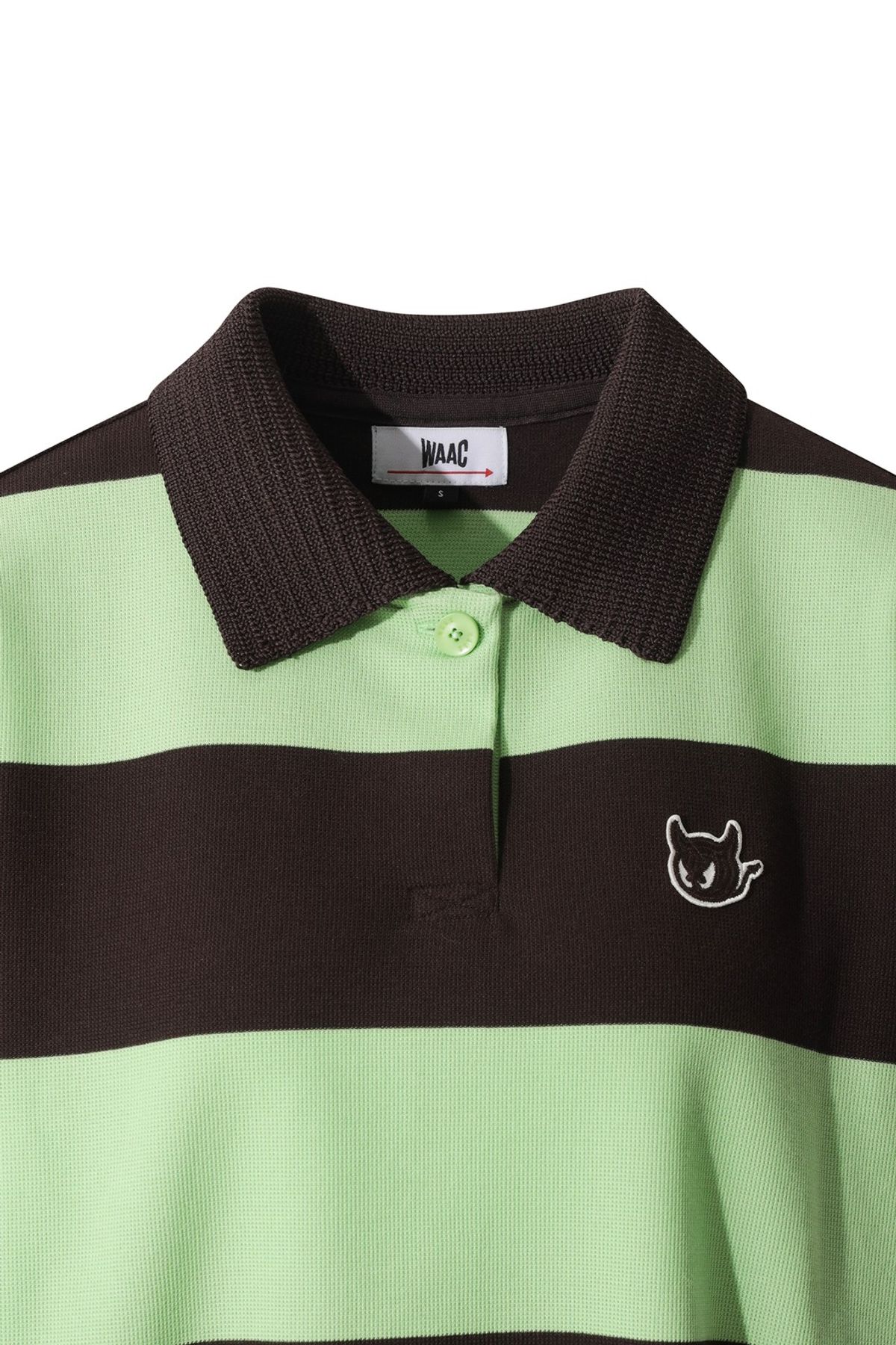 왁(WAAC) Women Knit Rib Rugby Shirts WWTBA25604GRL