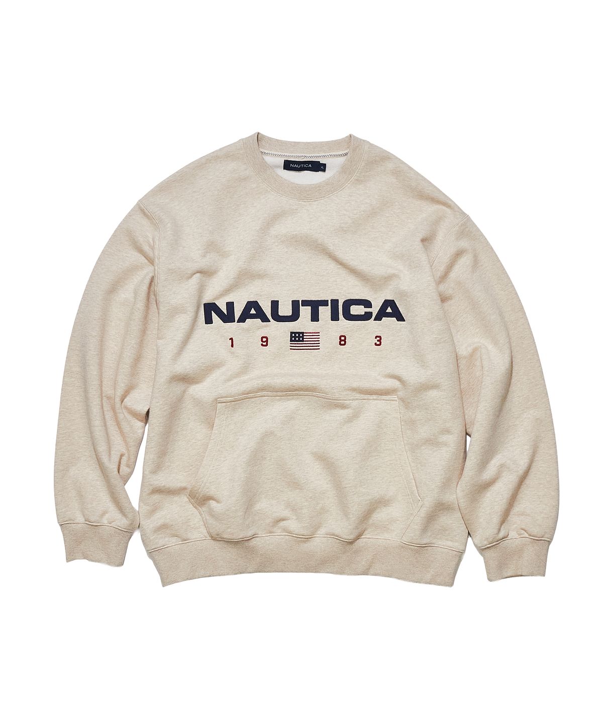 노티카(NAUTICA) 83플래그 스웨트셔츠(라이트베이지) NSW4625
