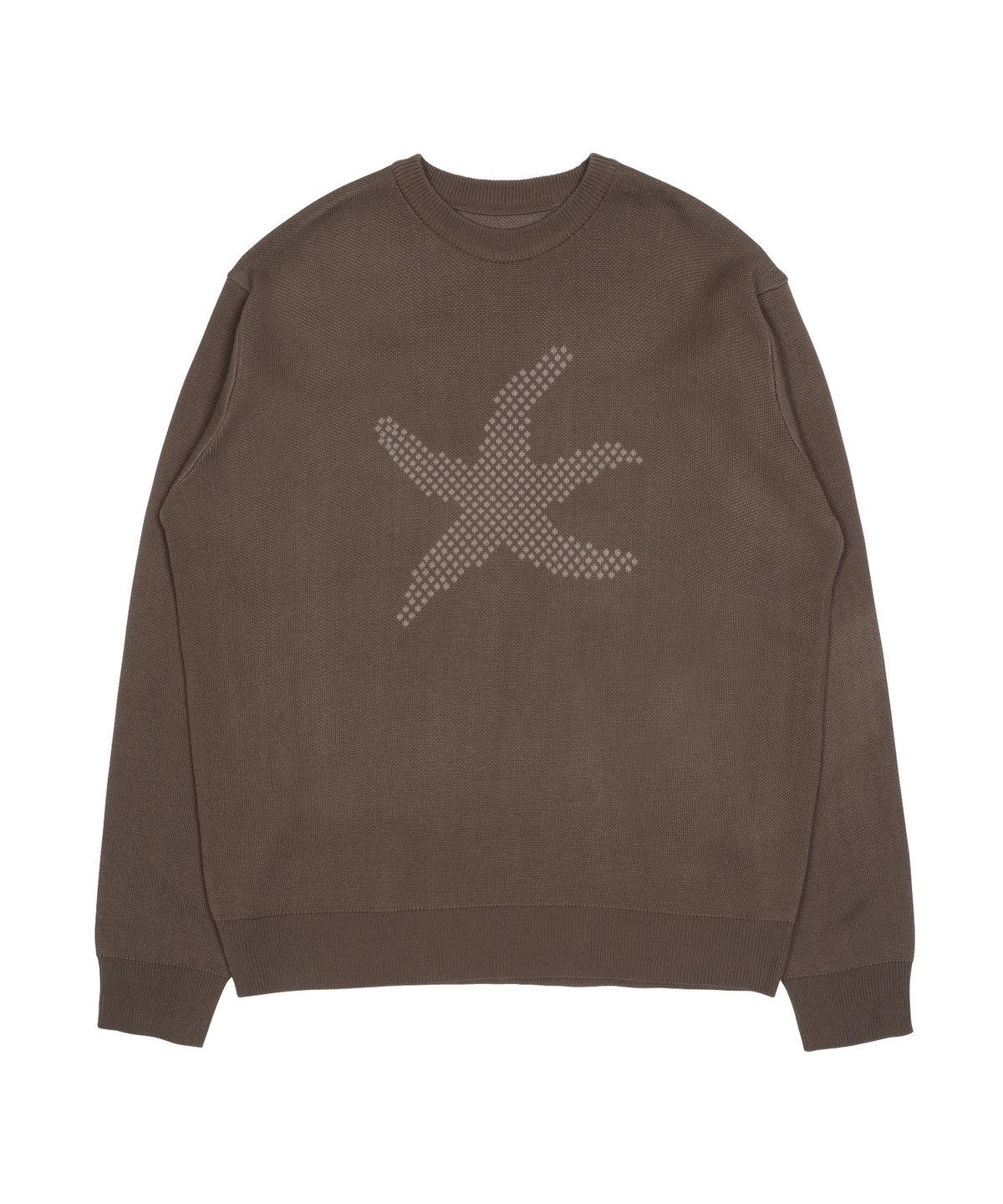 더콜디스트모먼트(THE COLDEST MOMENT) TCM starfish logo knit (brown)
