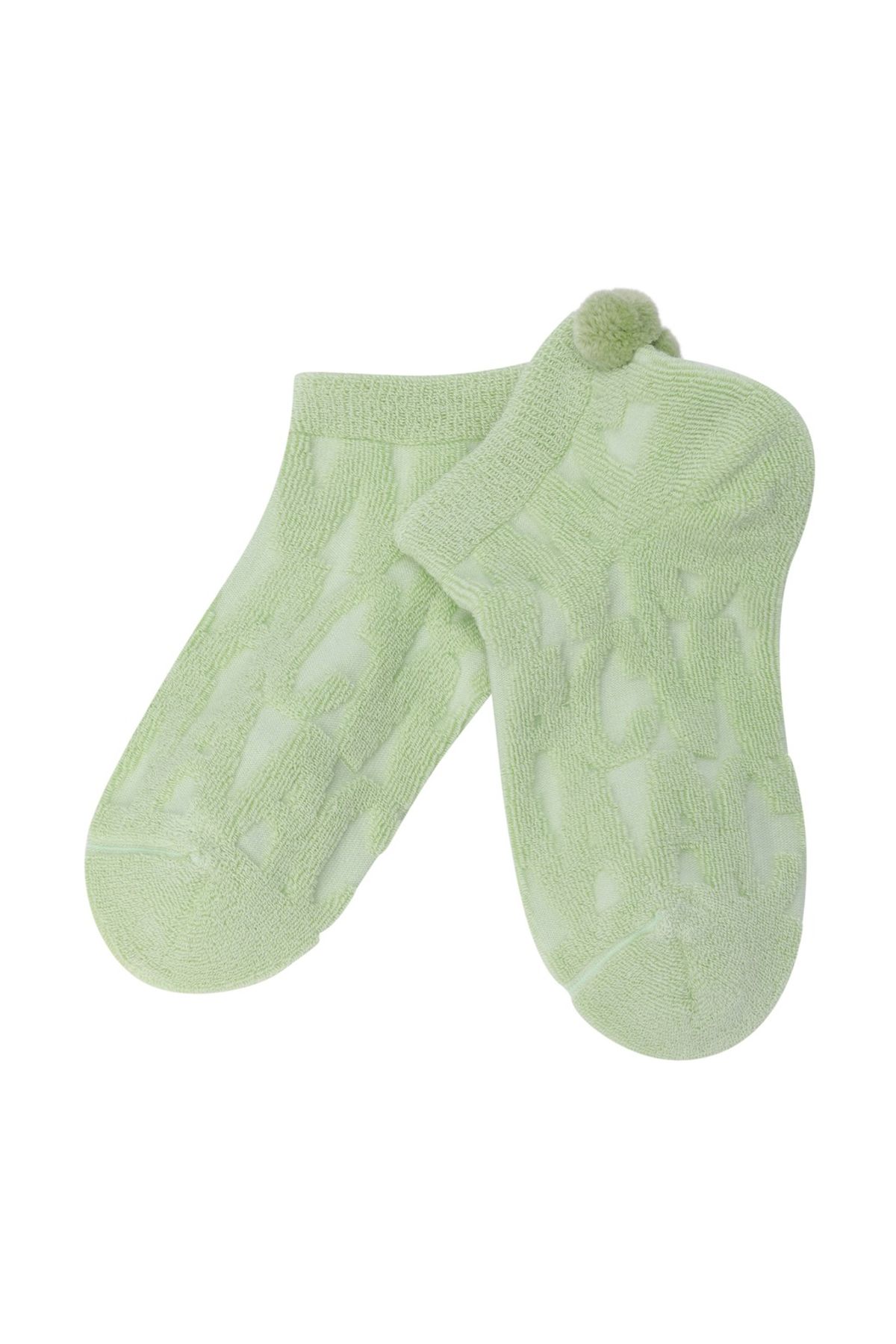 왁(WAAC) Women PomPom Short Socks WGLCX25610GRL