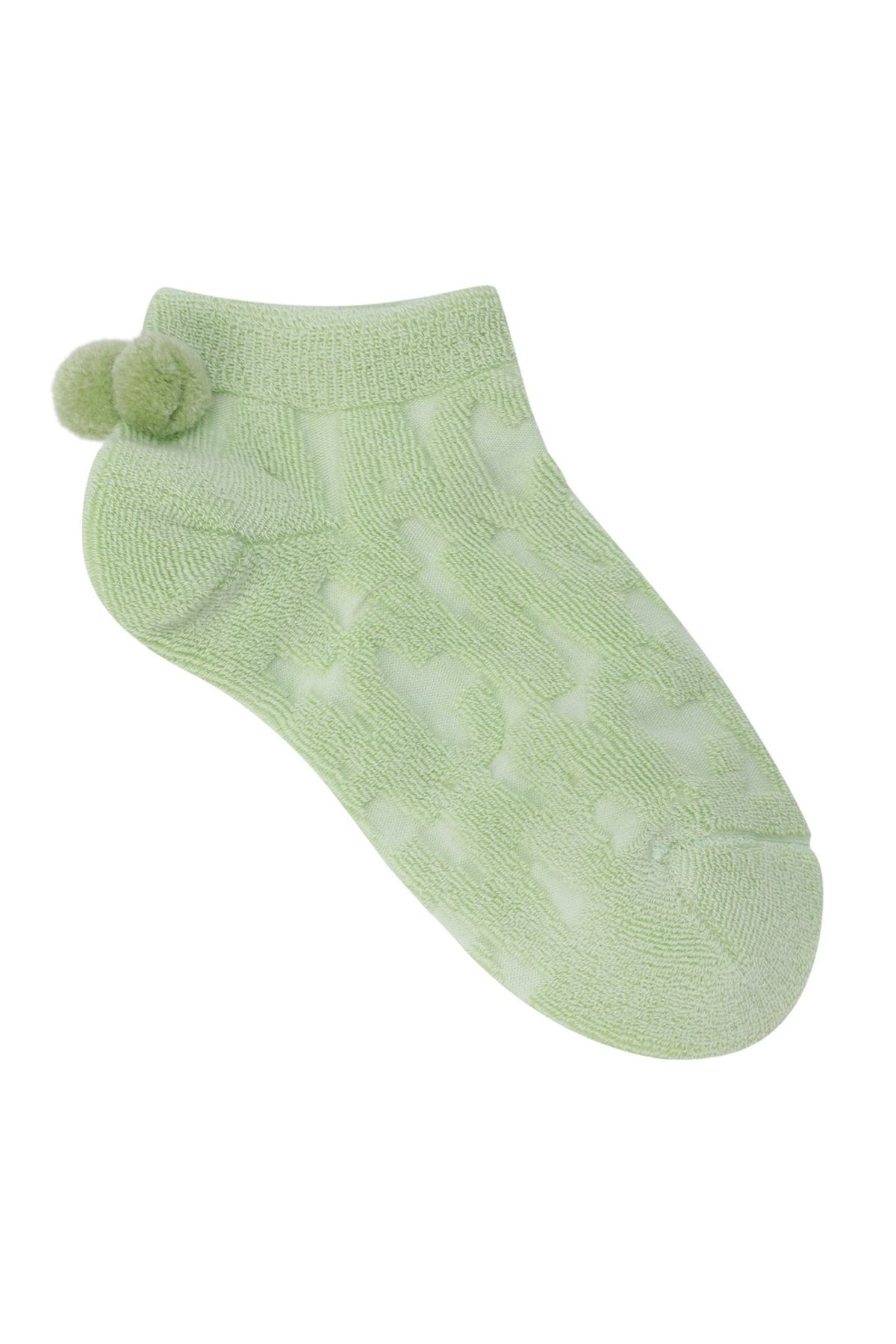 왁(WAAC) Women PomPom Short Socks WGLCX25610GRL