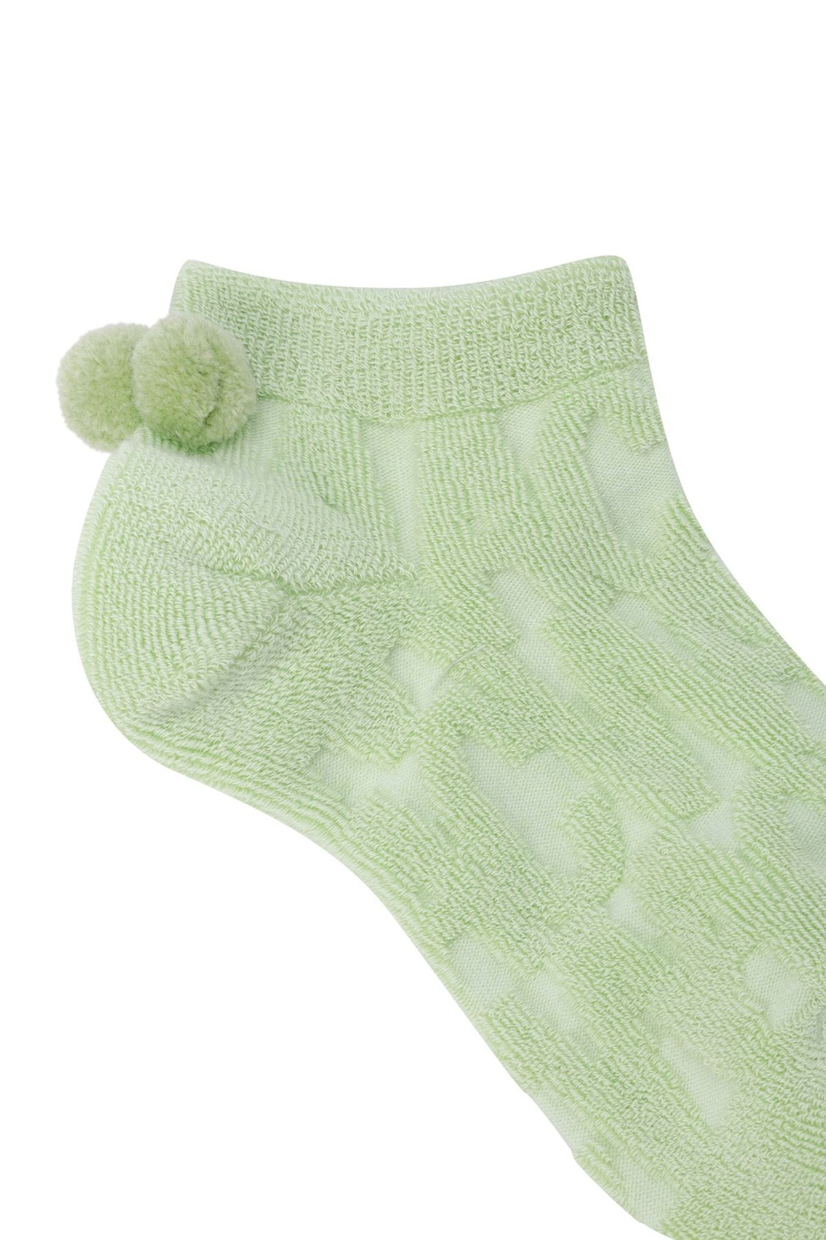 왁(WAAC) Women PomPom Short Socks WGLCX25610GRL