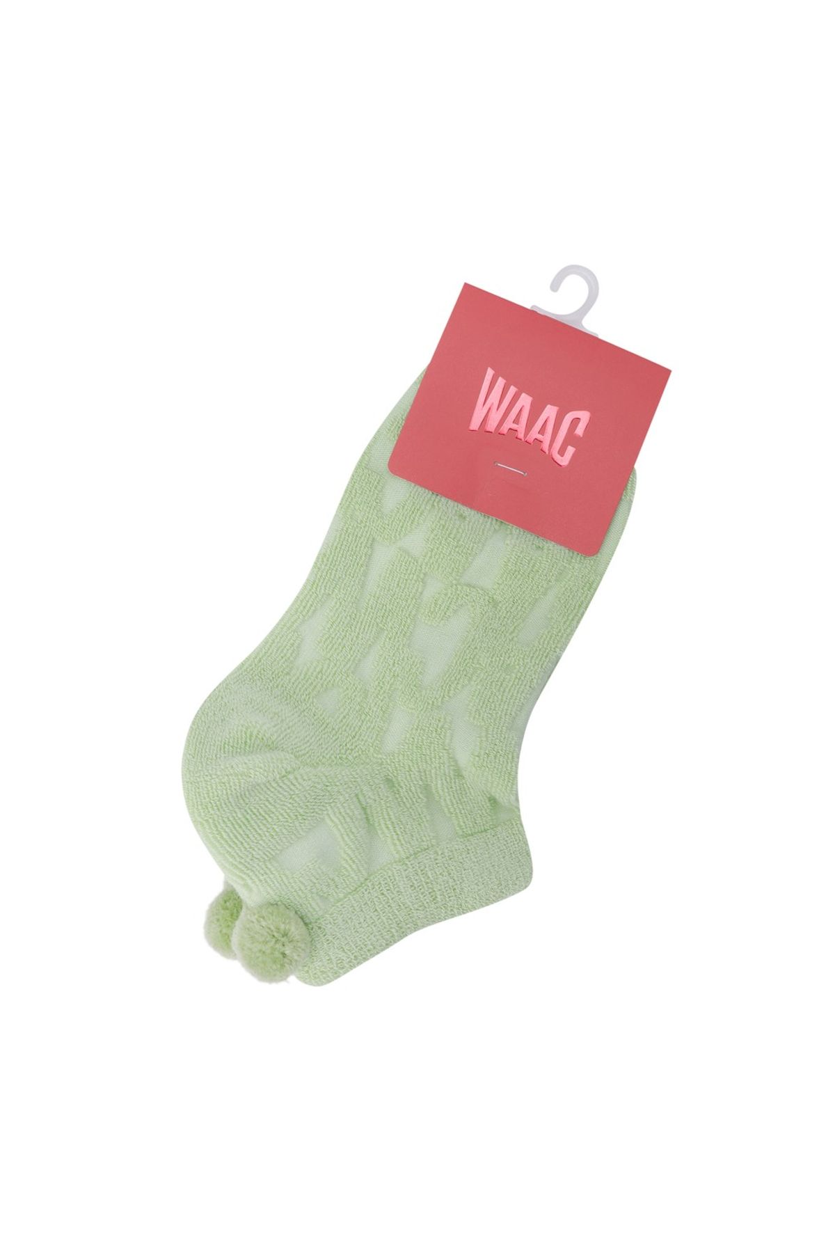 왁(WAAC) Women PomPom Short Socks WGLCX25610GRL