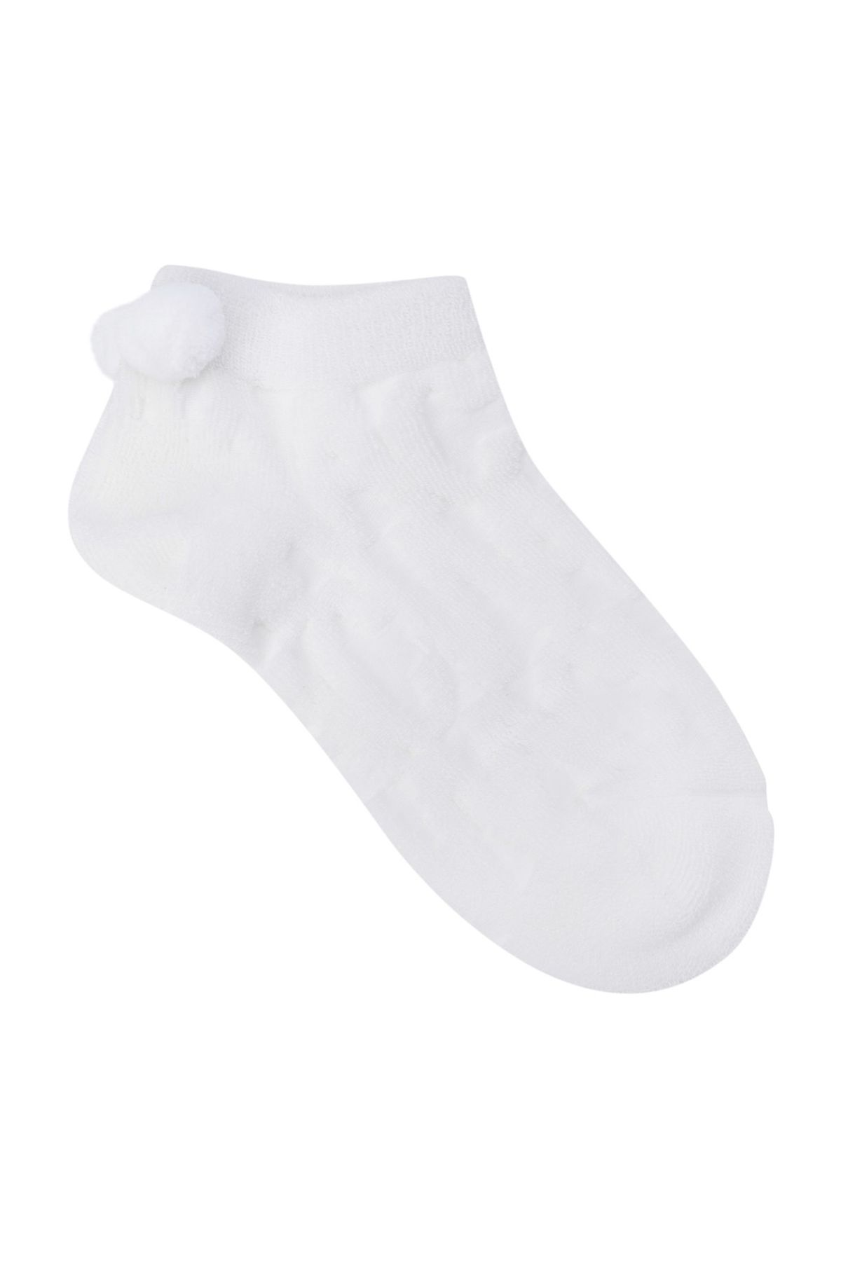왁(WAAC) Women PomPom Short Socks WGLCX25610WHX