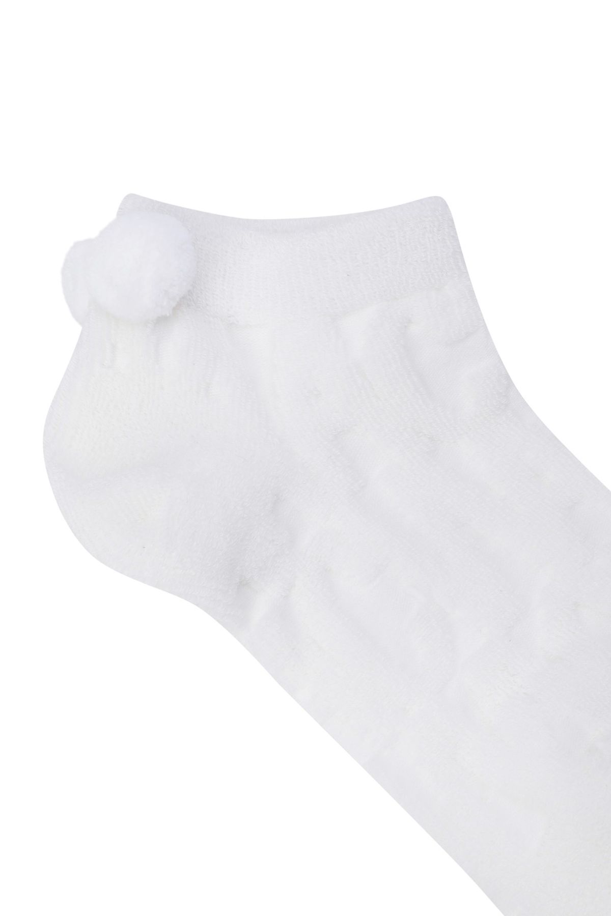 왁(WAAC) Women PomPom Short Socks WGLCX25610WHX