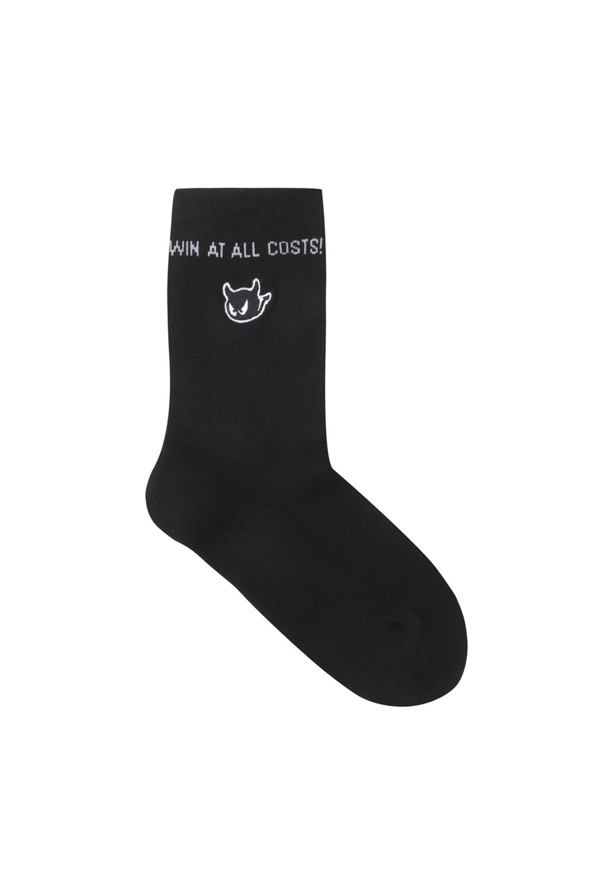 왁(WAAC) Women Slogan Socks WGLCX25611BKX