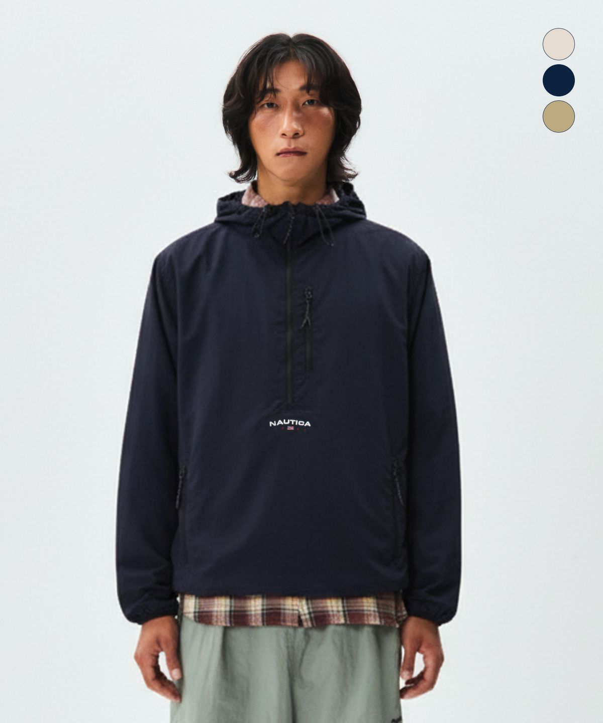 노티카(NAUTICA) 83플래그 하프 집업 아노락 NHD5045