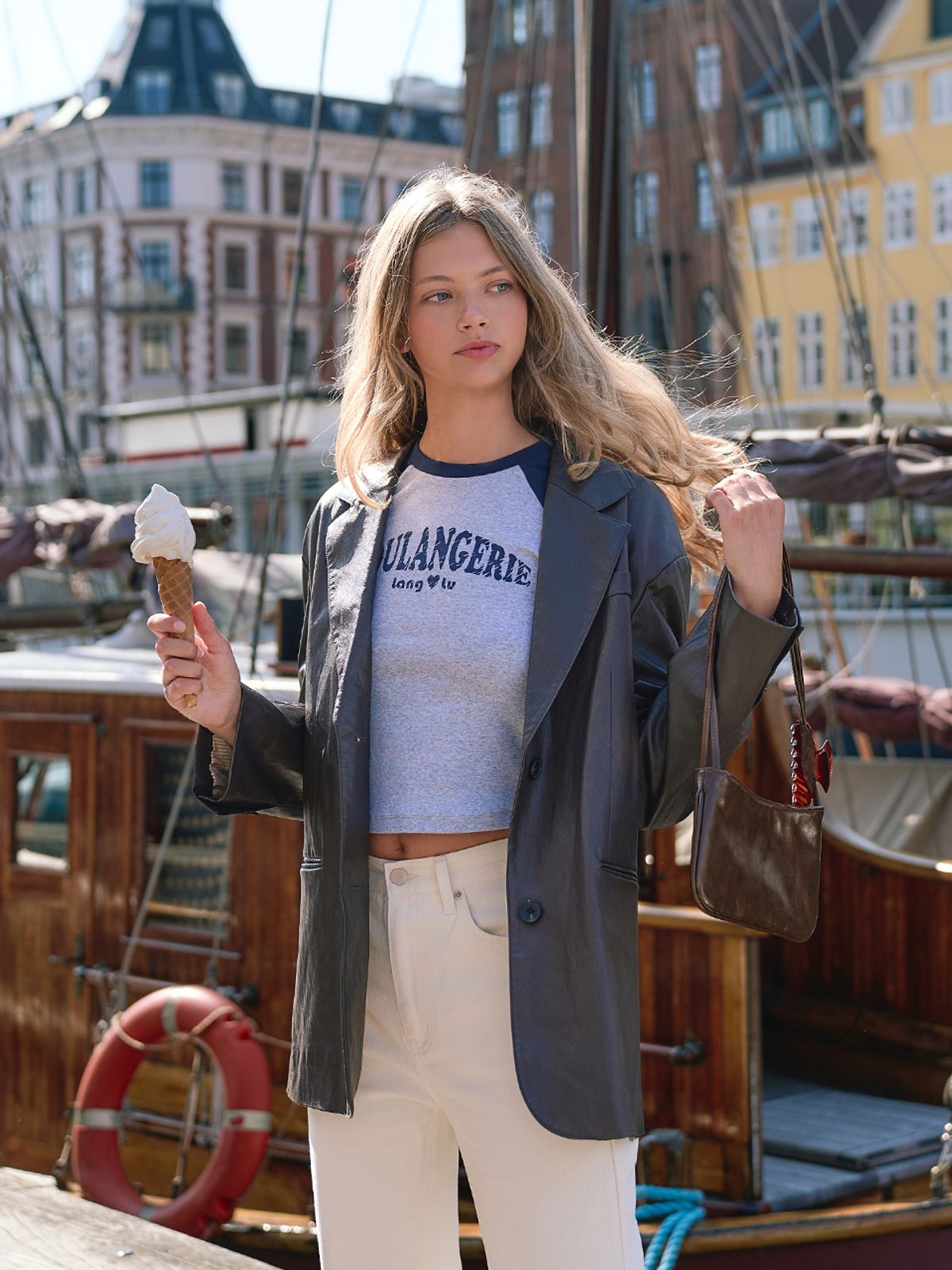 랭앤루(LANGNLU) BOULANGERIE Raglan T-Shirts(블랑제리)_NAVY