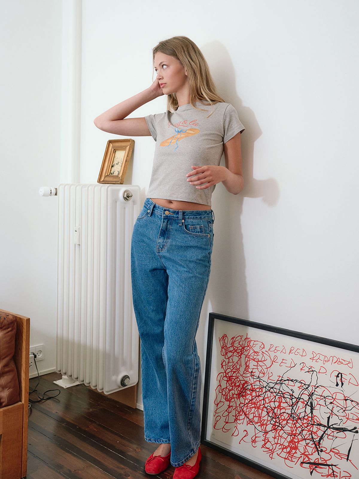 랭앤루(LANGNLU) BAGUETTE T-Shirts(바게트)_GREY