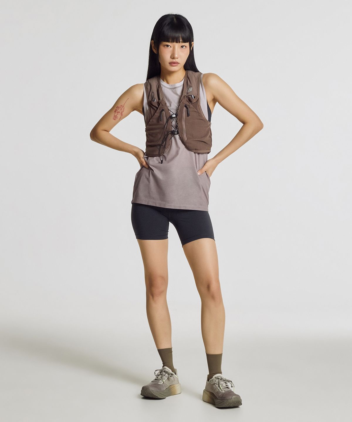 뉴발란스(NEW BALANCE) NBGUG25301 / PF 러닝베스트 (BROWN)