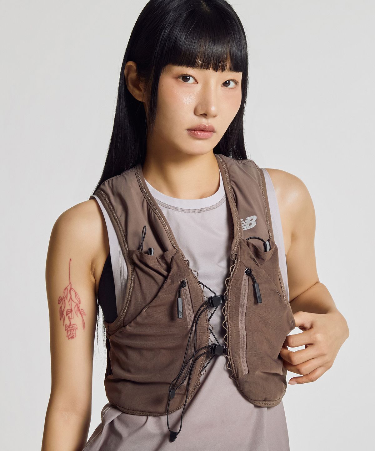 뉴발란스(NEW BALANCE) NBGUG25301 / PF 러닝베스트 (BROWN)