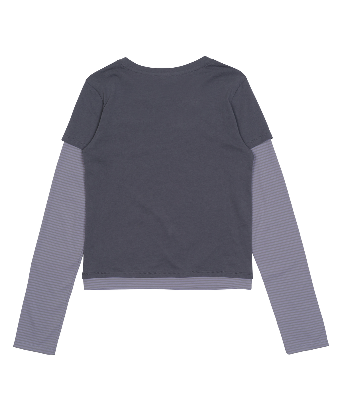 더콜디스트모먼트(THE COLDEST MOMENT) TCM stripe layered long sleeve (charcoal)