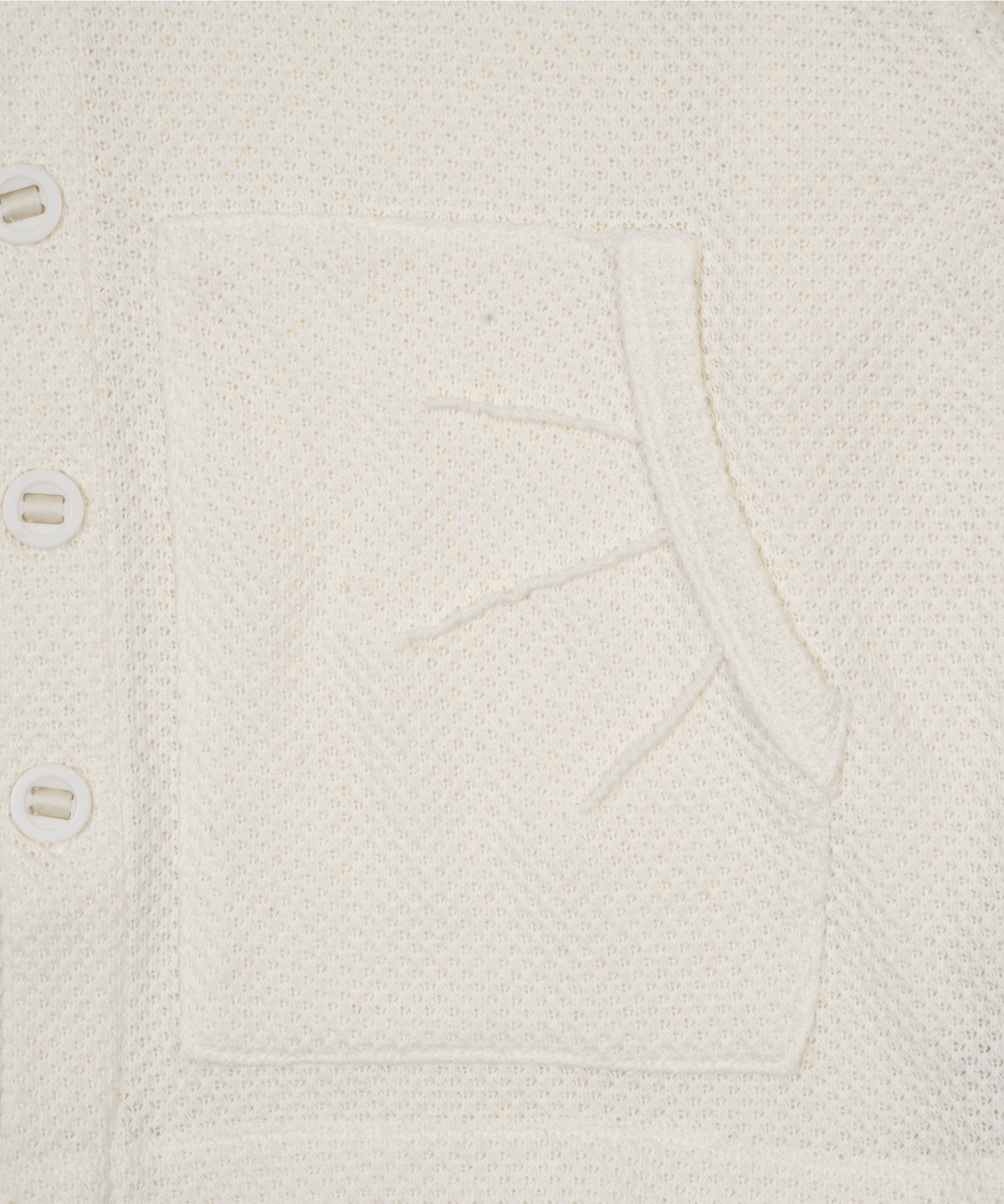 더콜디스트모먼트(THE COLDEST MOMENT) TCM waffle hooded crop jacket (ivory)