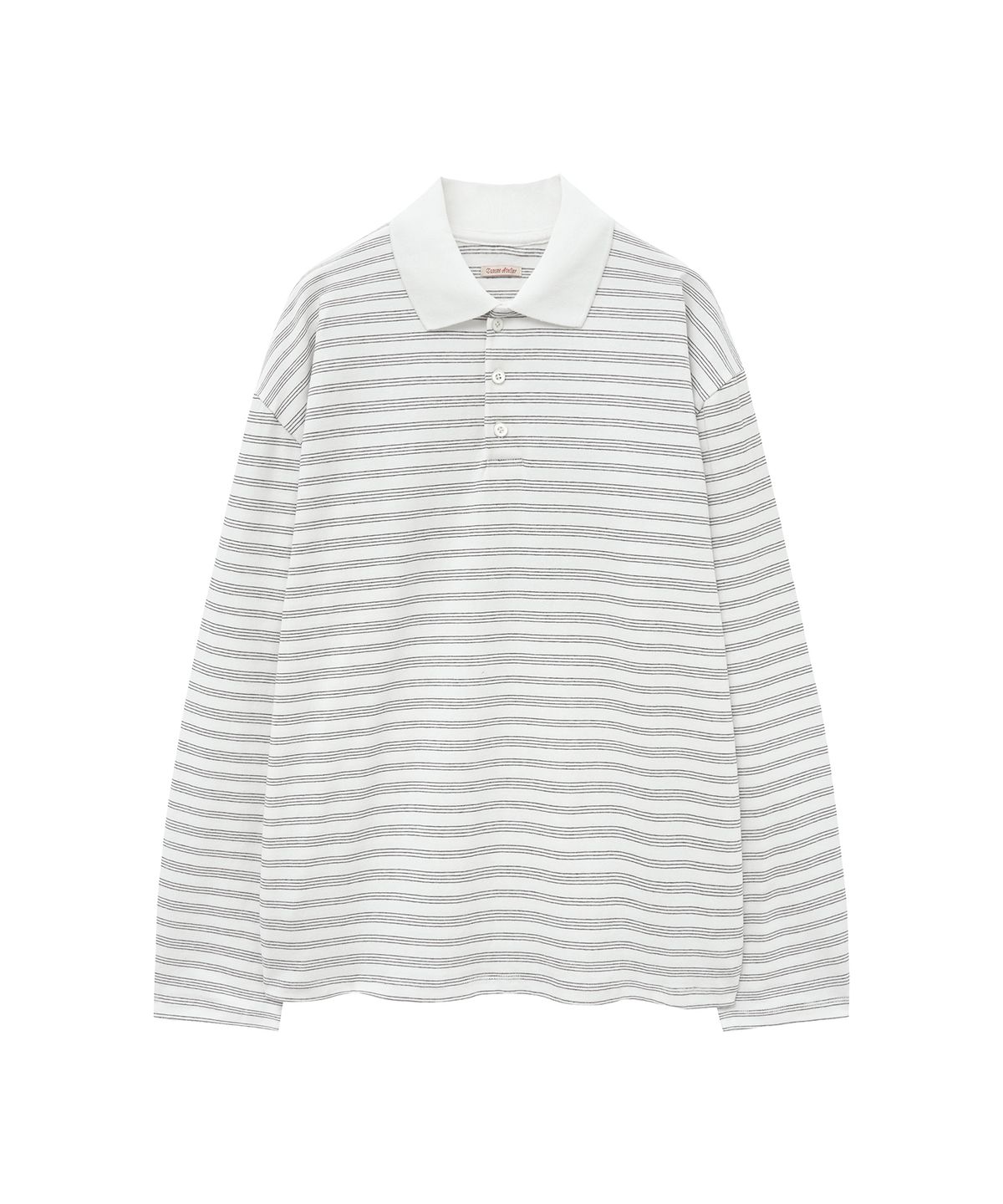 반원 아틀리에(VANONE ATELIER) A3547 스트라이프 칼라 티셔츠_White