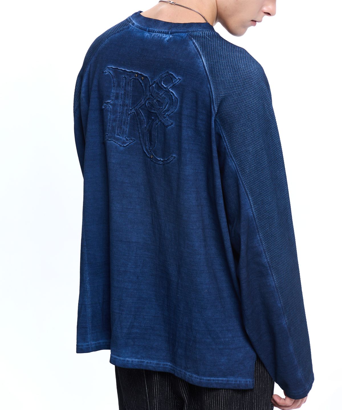 알에스에스씨(RSSC) LOGO PATCHED WASHING LONG SLEEVE - NAVY