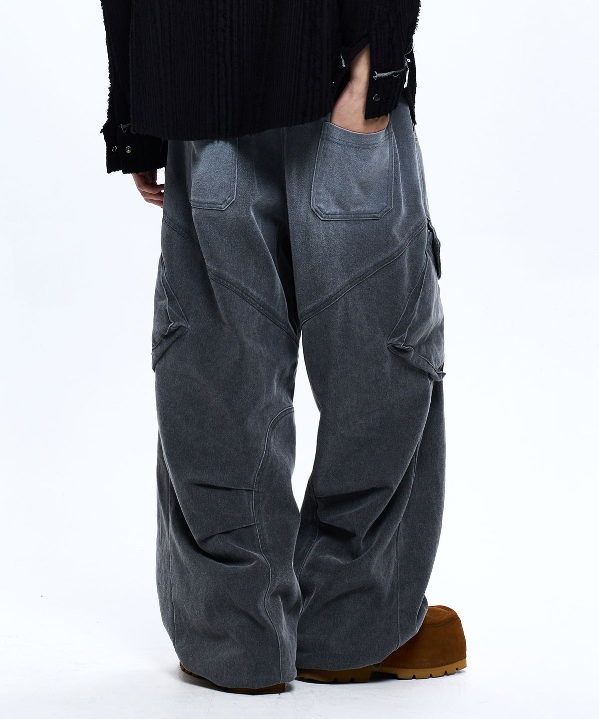 알에스에스씨(RSSC) LAYERD WASHING CARGO DENIM PANTS - GRAY