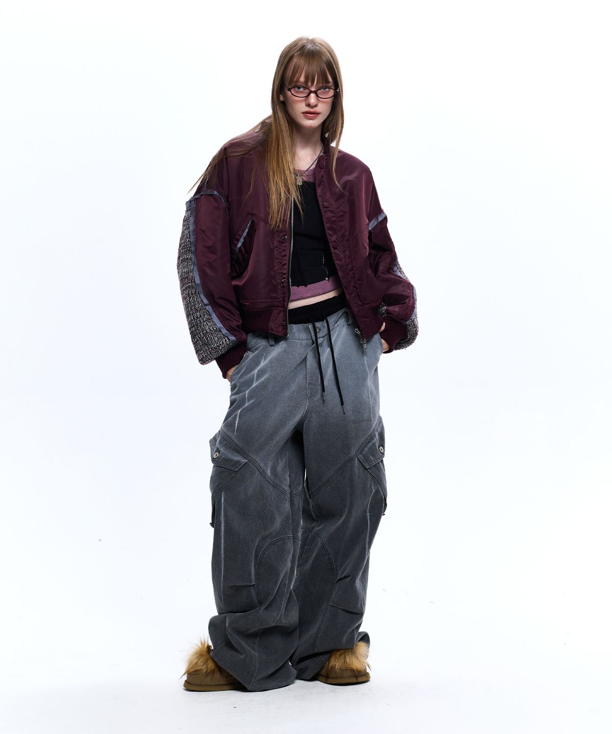 알에스에스씨(RSSC) LAYERD WASHING CARGO DENIM PANTS - GRAY