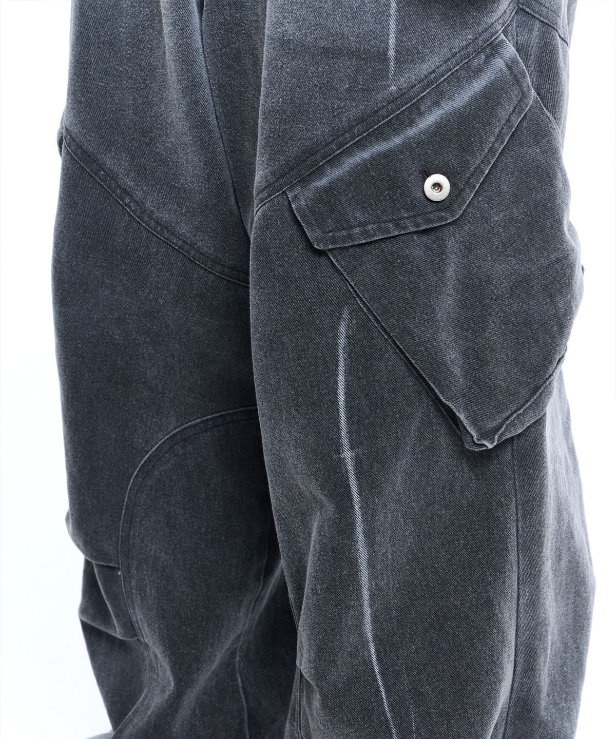 알에스에스씨(RSSC) LAYERD WASHING CARGO DENIM PANTS - GRAY