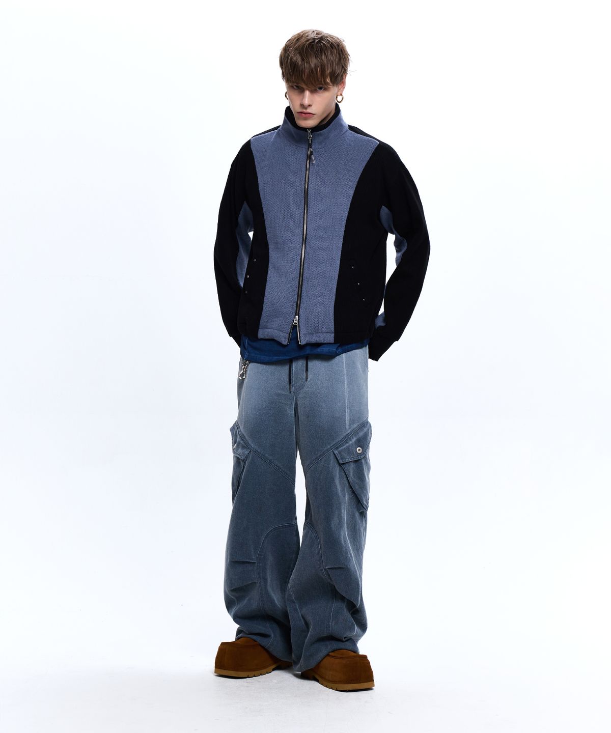 알에스에스씨(RSSC) LAYERD WASHING CARGO DENIM PANTS - NAVY