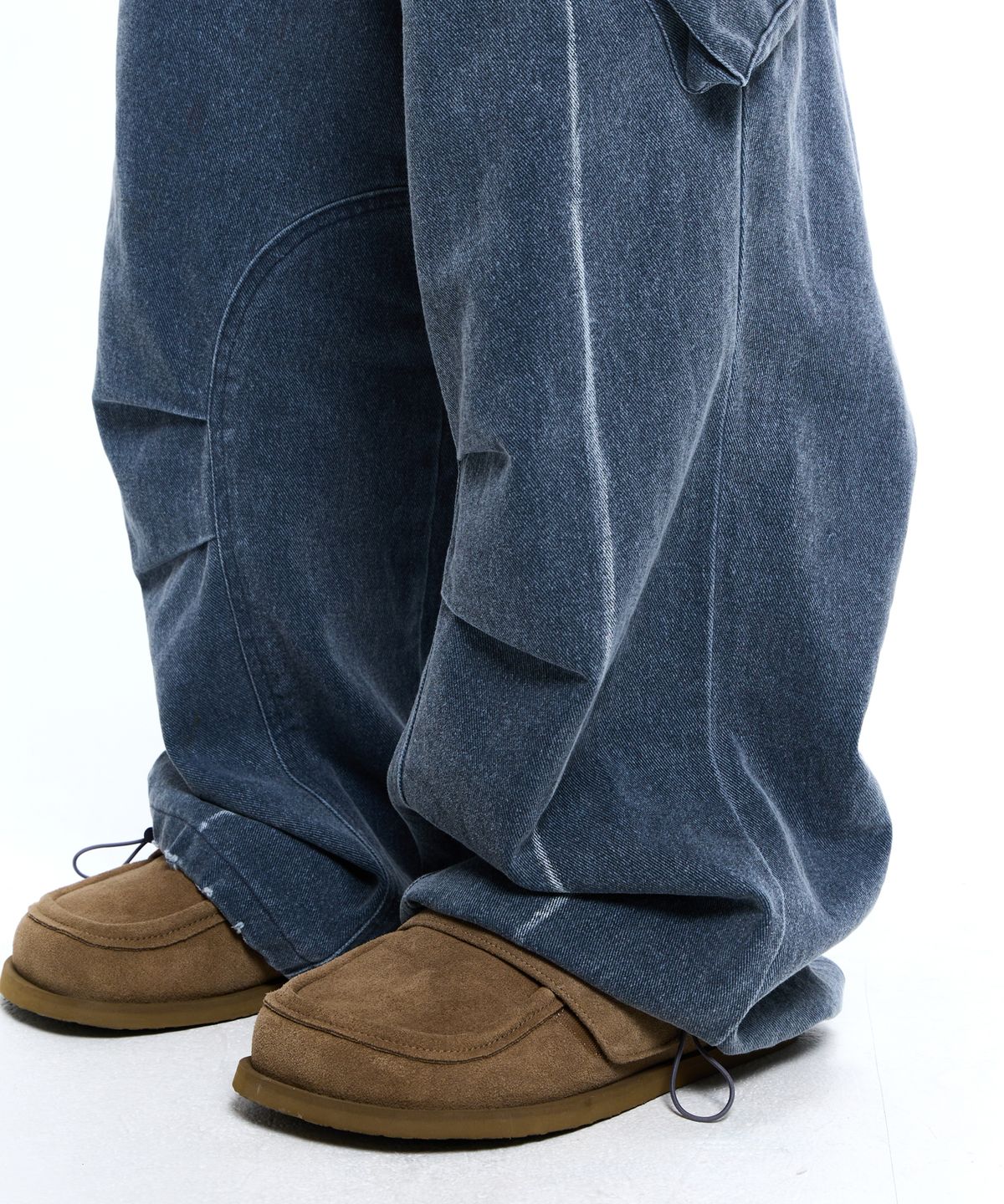 알에스에스씨(RSSC) LAYERD WASHING CARGO DENIM PANTS - NAVY