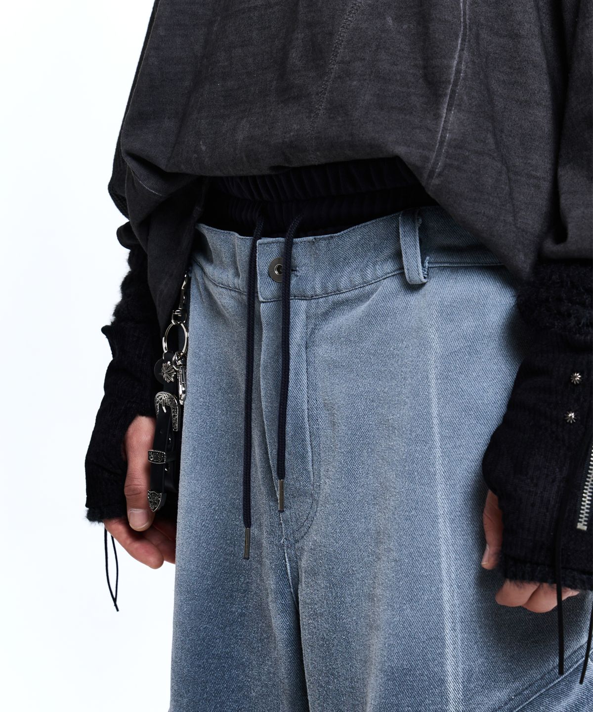 알에스에스씨(RSSC) LAYERD WASHING CARGO DENIM PANTS - NAVY