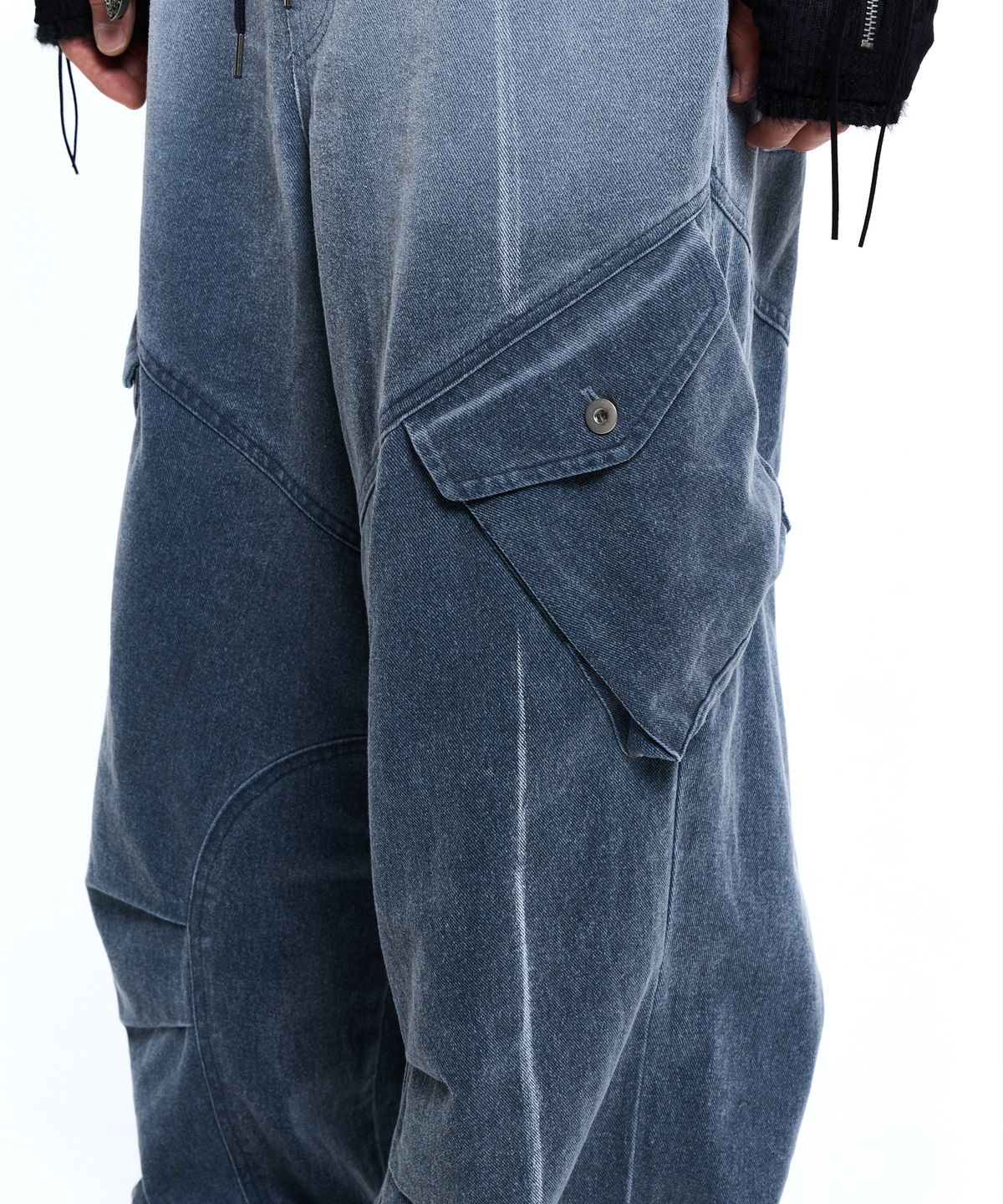 알에스에스씨(RSSC) LAYERD WASHING CARGO DENIM PANTS - NAVY