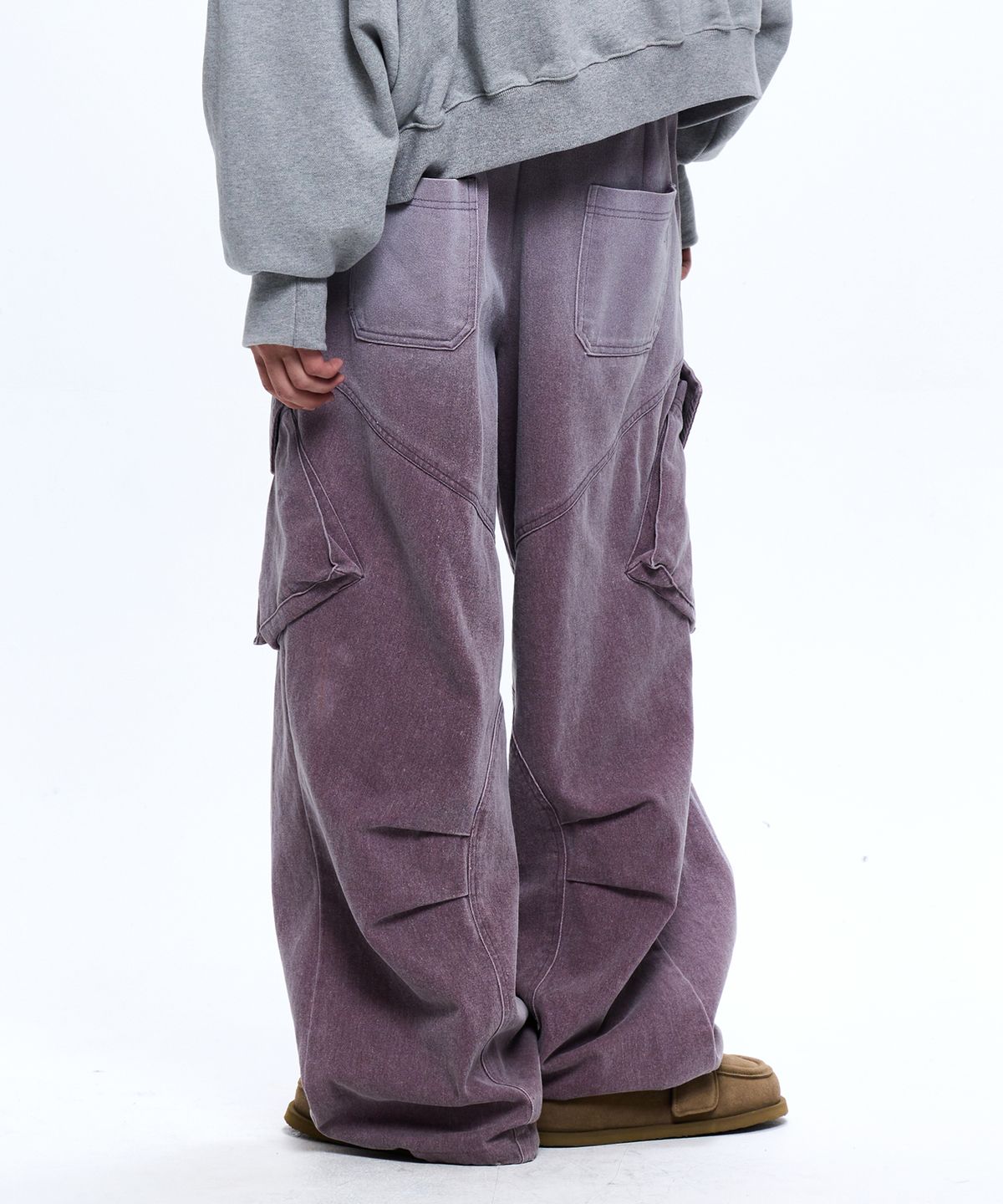 알에스에스씨(RSSC) LAYERD WASHING CARGO DENIM PANTS - WINE