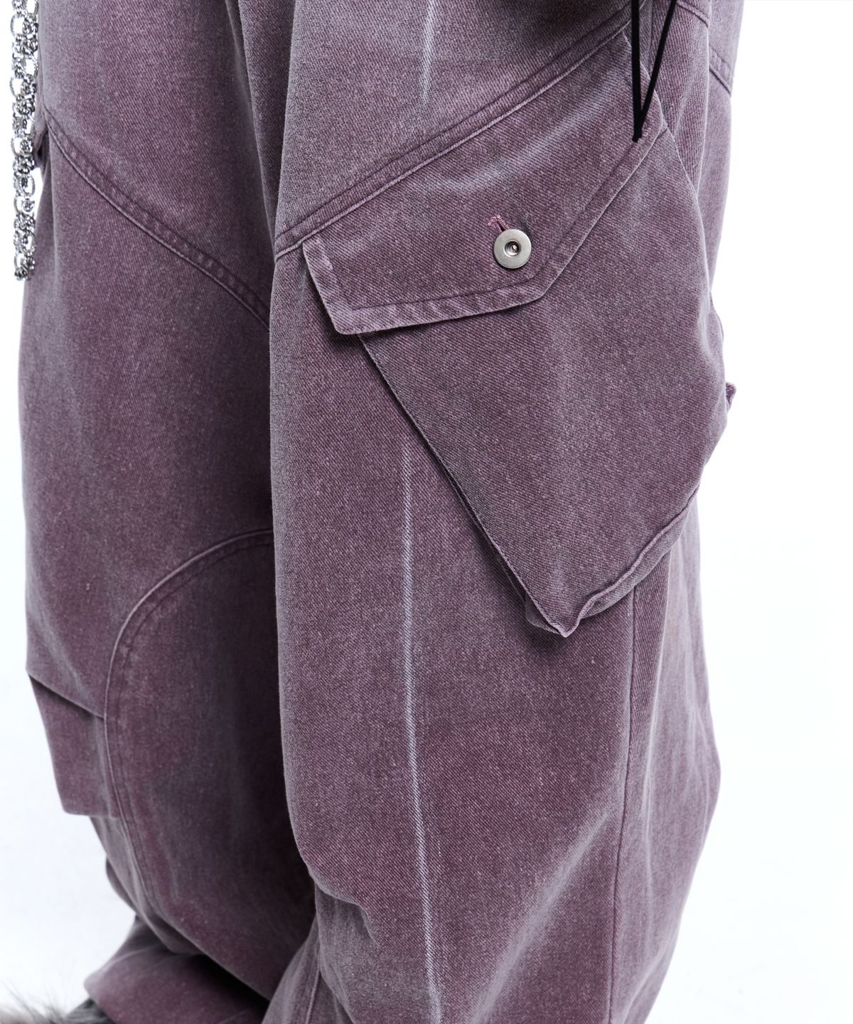 알에스에스씨(RSSC) LAYERD WASHING CARGO DENIM PANTS - WINE