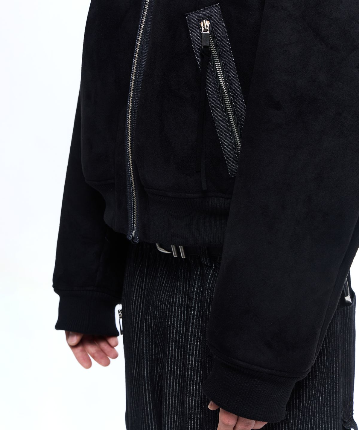 알에스에스씨(RSSC) DENIM MIXED MUSTANG JACKET - BLACK