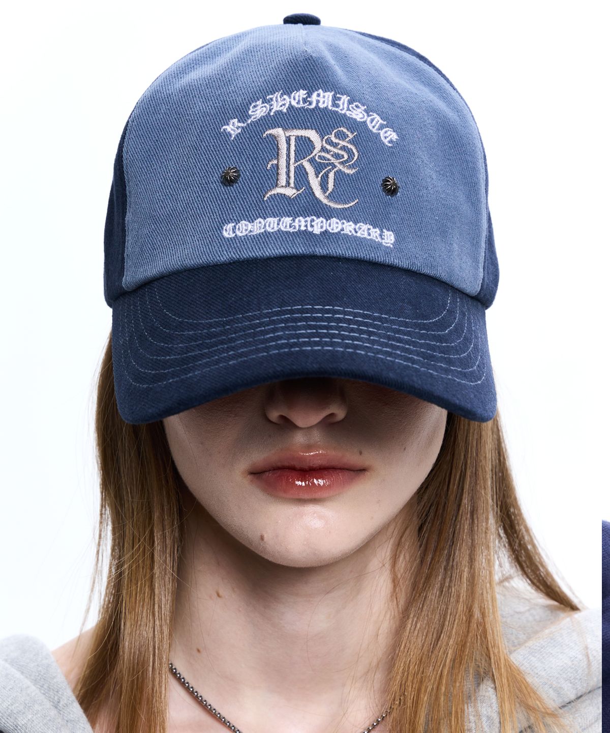 알에스에스씨(RSSC) LOGO WESTERN BALL CAP - NAVY/BLUE