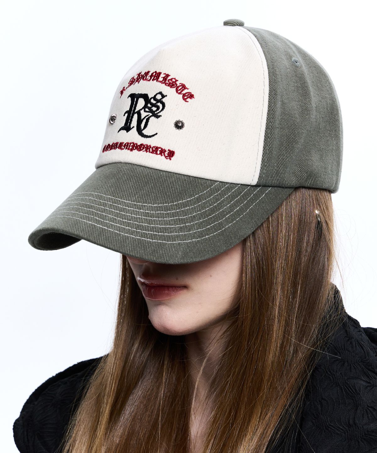 알에스에스씨(RSSC) LOGO WESTERN BALL CAP - KHAKI/IVORY