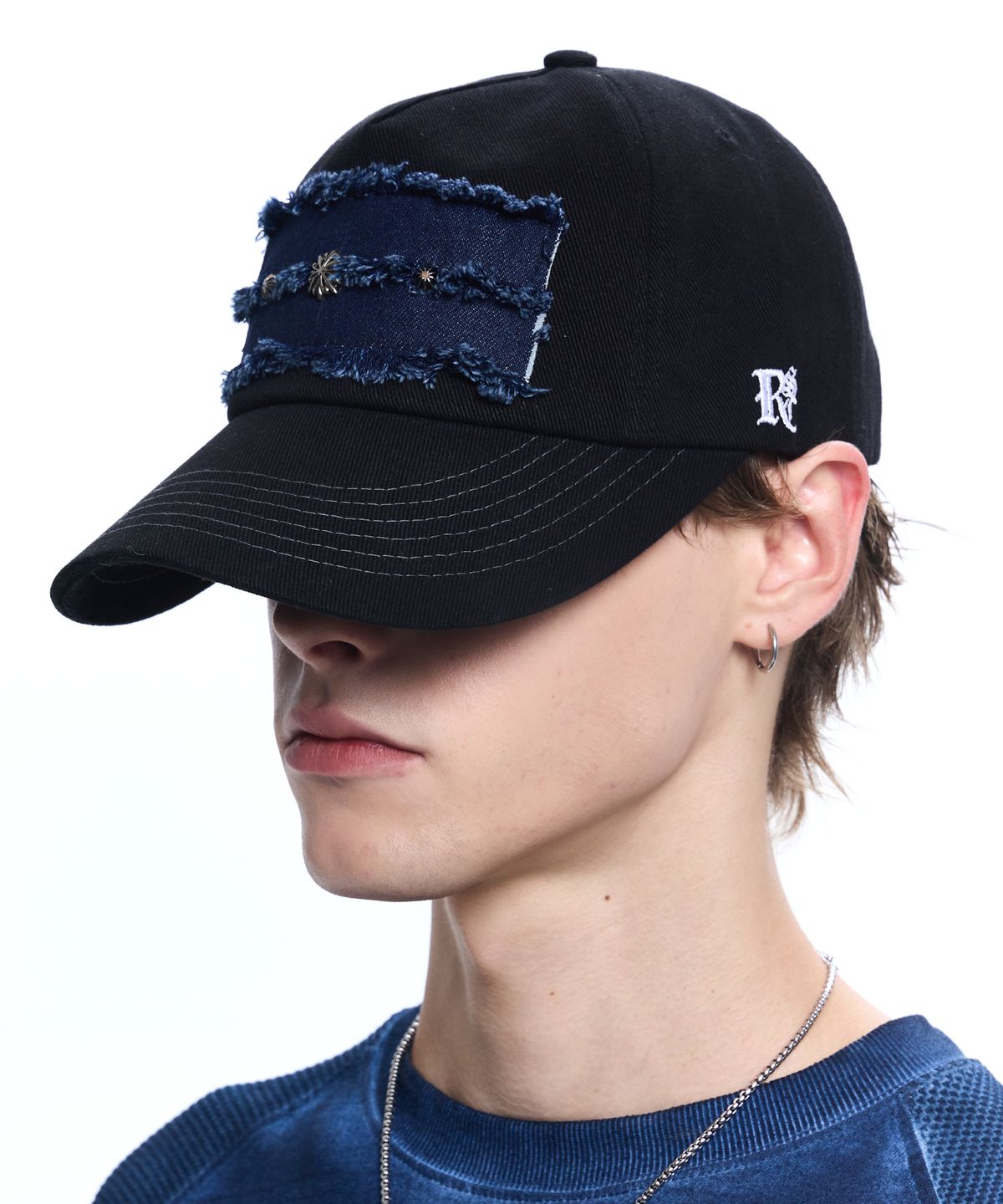 알에스에스씨(RSSC) DENIM PATCHED RIVET BALL CAP - BLACK