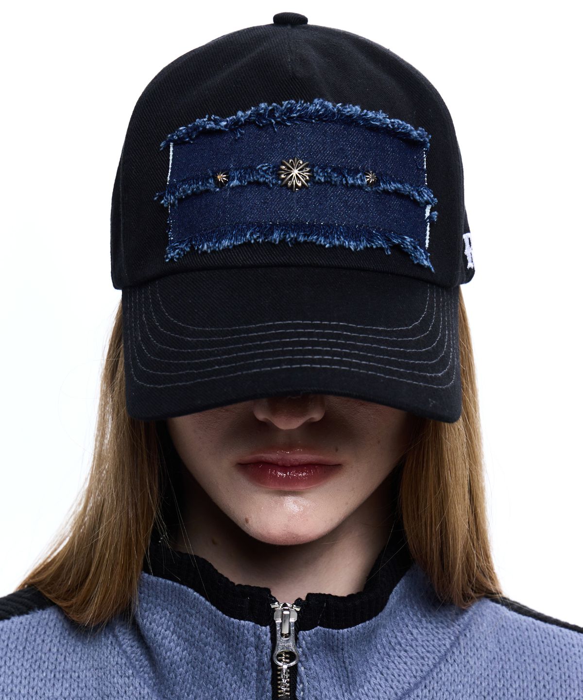 알에스에스씨(RSSC) DENIM PATCHED RIVET BALL CAP - BLACK
